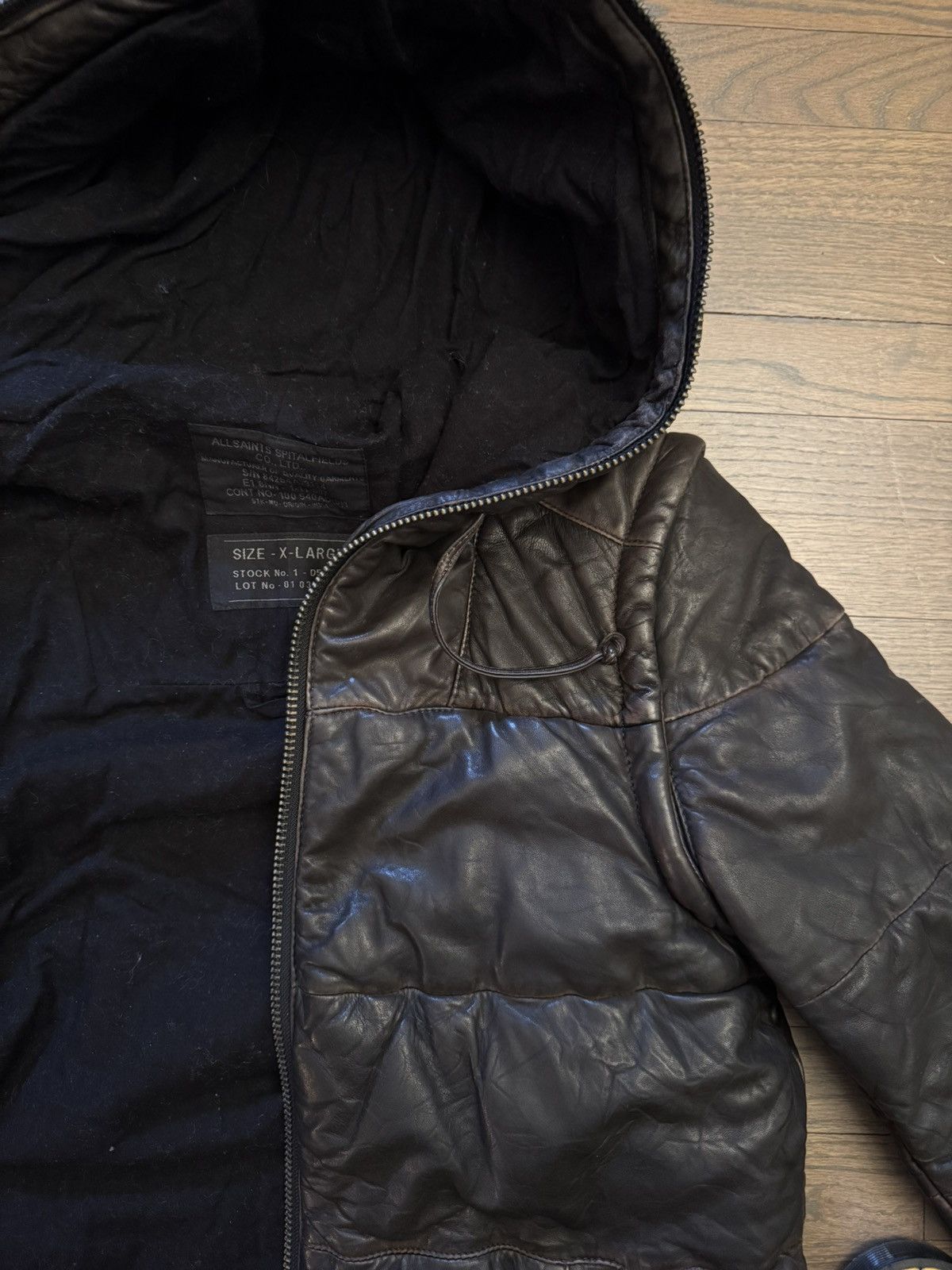 Allsaints Allsaints Leather Puffer Coat Size US XL / EU 56 / 4 - 8 Thumbnail