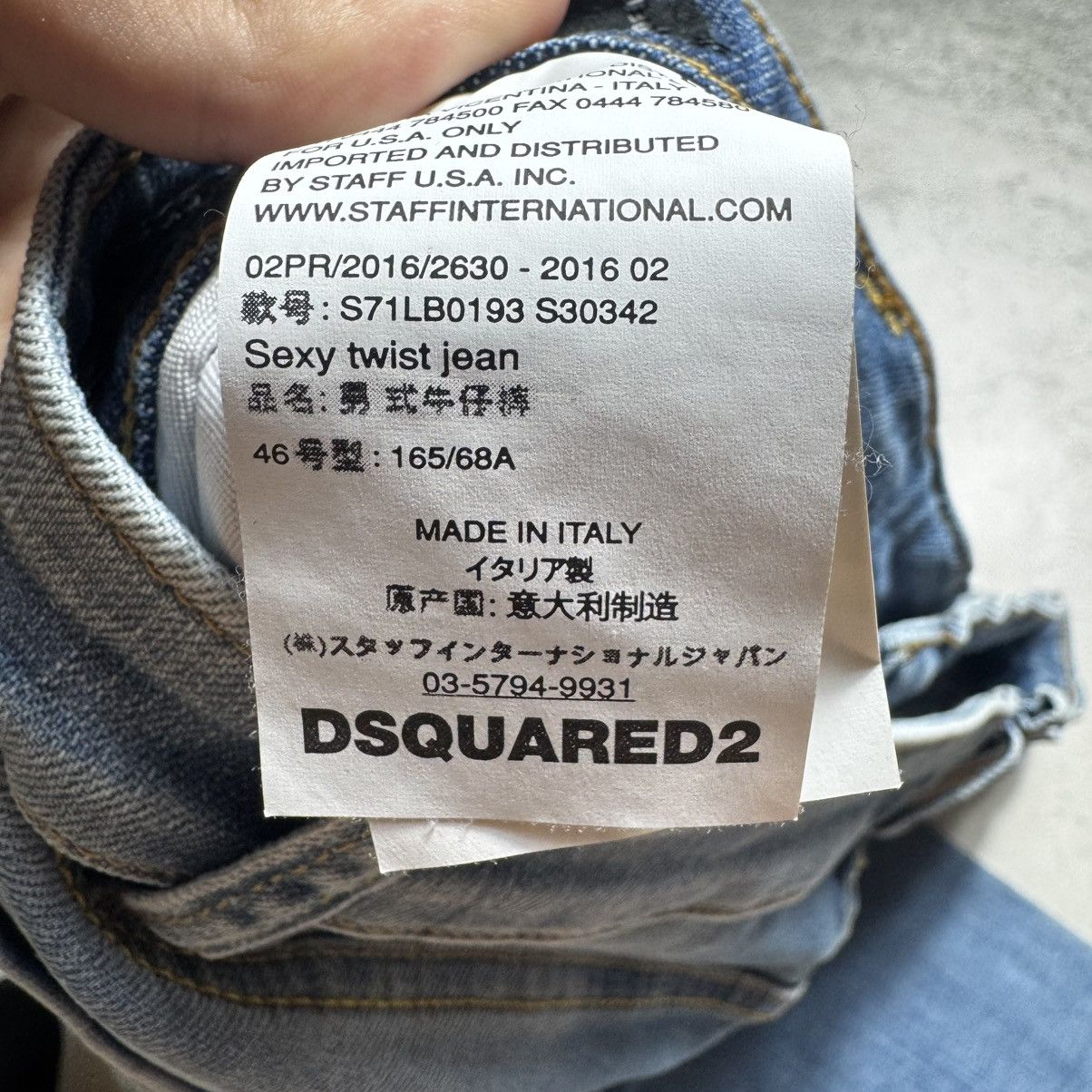 Dsquared2 y2k distressed jeans waist 45 disquared2 gallery dept style Size 32" / US 10 / IT 46 - 16 Thumbnail