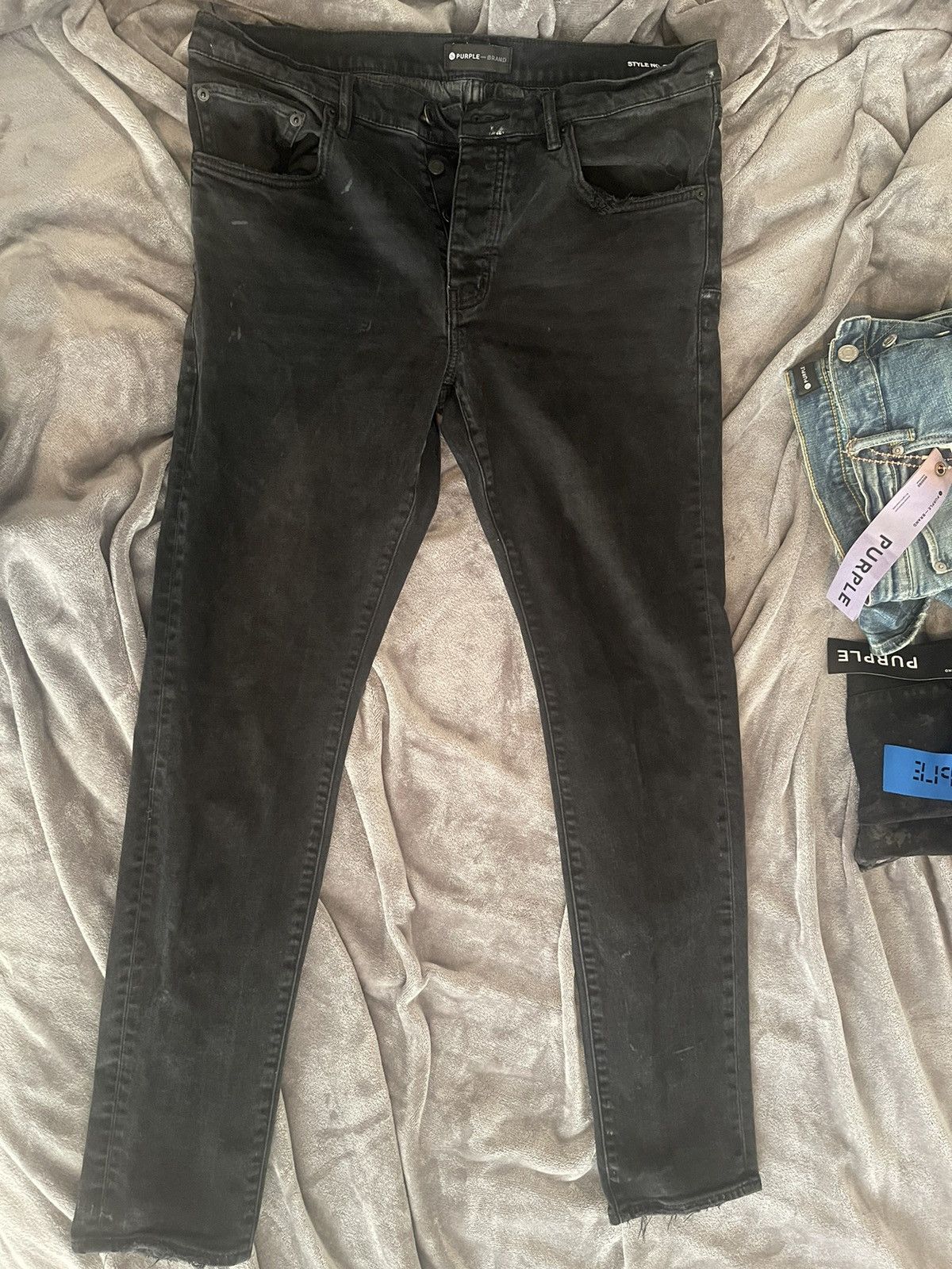 Purple Brand PURPLE BRAND LOW RISE SKINNY JEAN BLACK Size US 36 / EU 52 - 1 Thumbnail