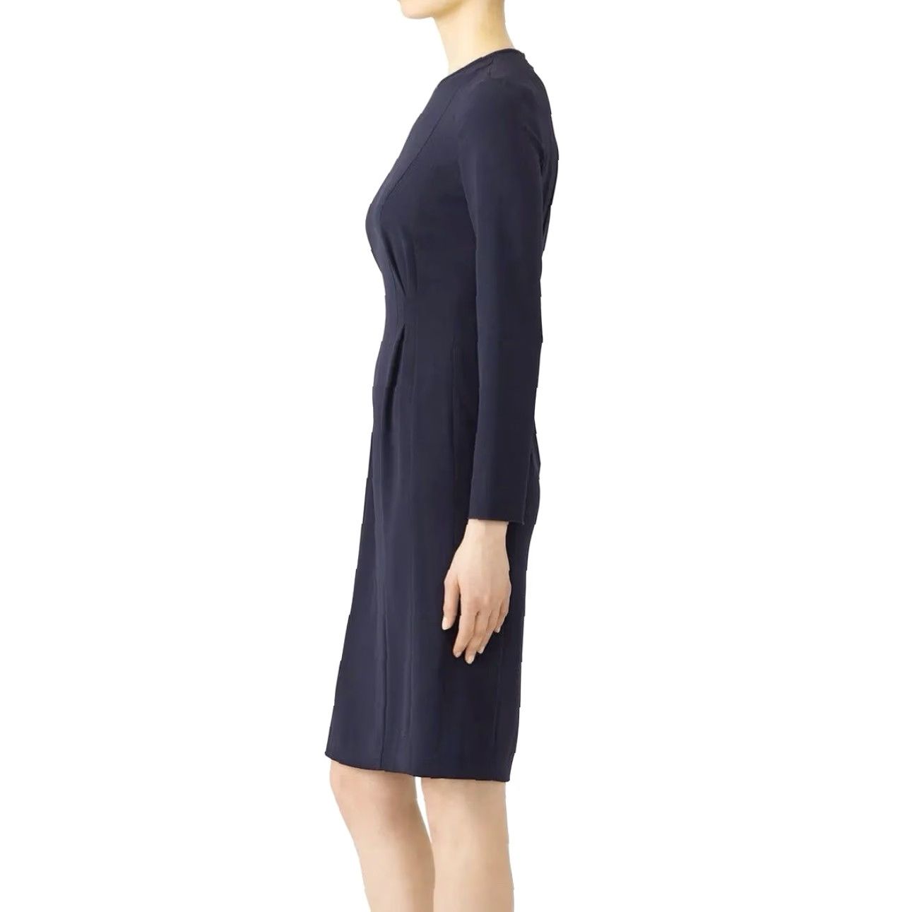 Vintage VINTAGE L.K. Bennett Navy Crepe Jessica Dress Sheath Size US 6 Size M / US 6-8 / IT 42-44 - 7 Thumbnail