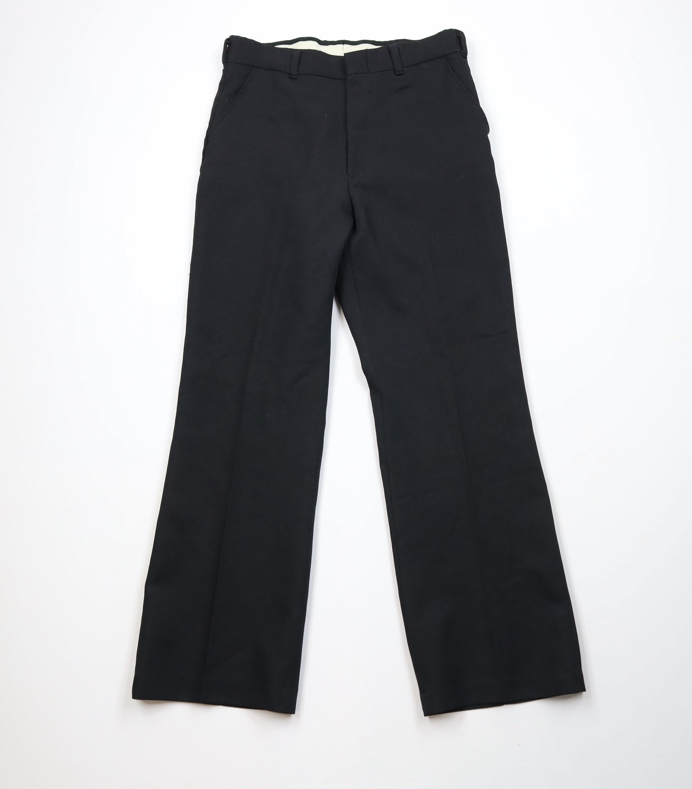 Vintage Vintage 70s Streetwear Wide Leg Bell Bottoms Pants Black USA Size US 32 / EU 48 - 1 Thumbnail