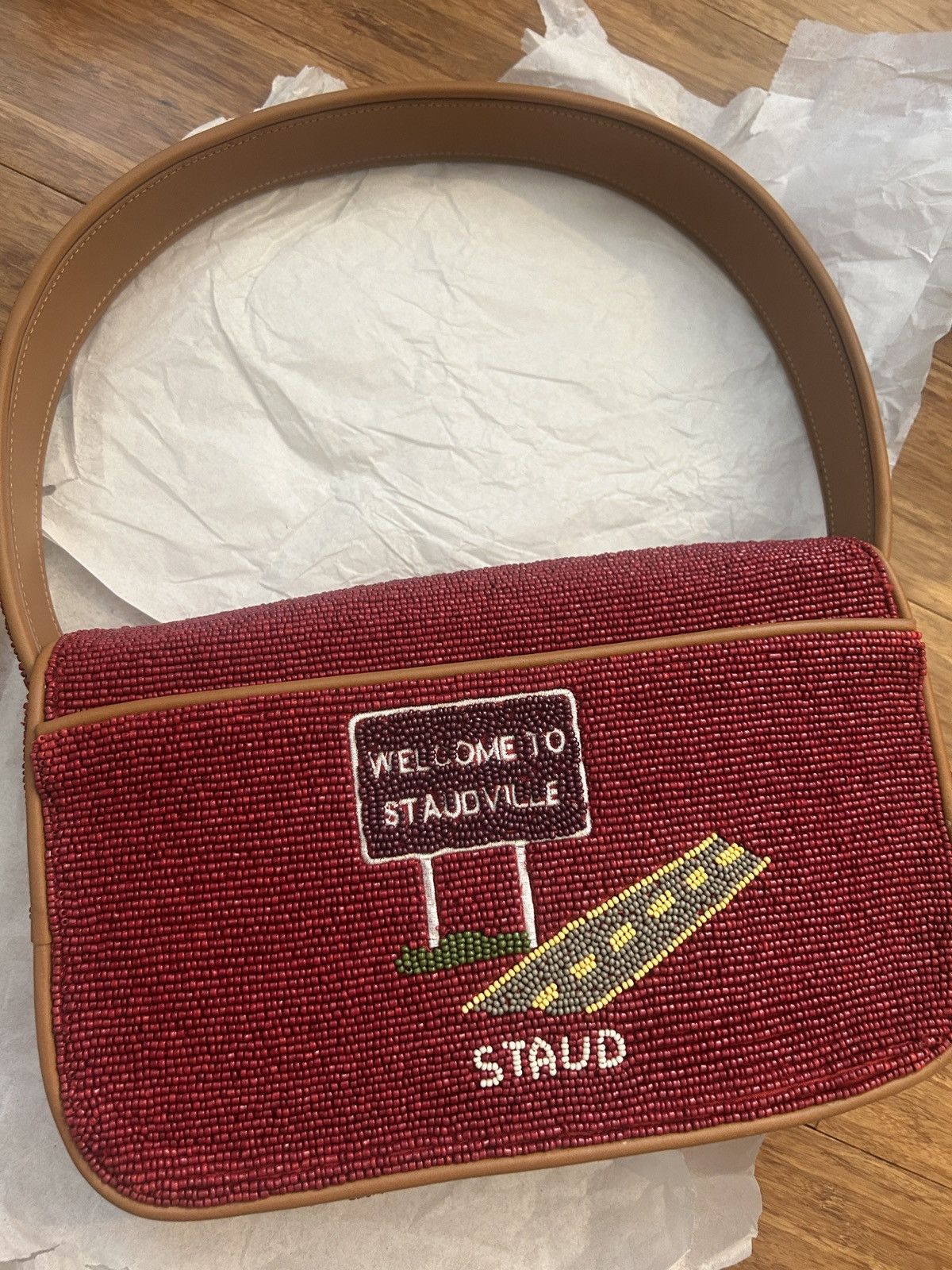 Staud Staud TOMMY Beaded Bag Folk Town Original Price $325 Size ONE SIZE - 4 Thumbnail