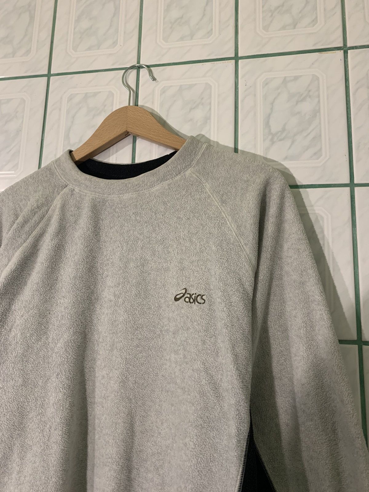 Asics × Vintage Vintage 90s Asics Embroidered Logo Fleece Sweatshirt Size US L / EU 52-54 / 3 - 2 Thumbnail