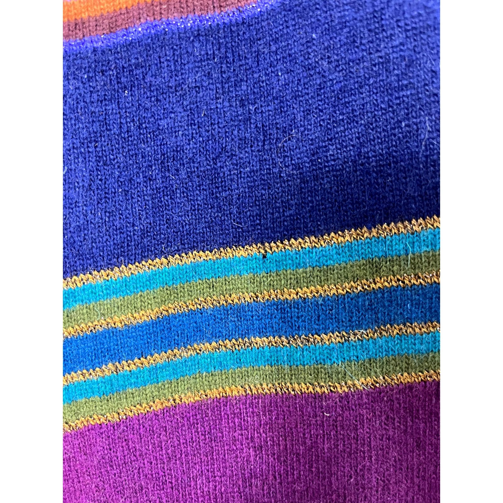 Vintage Vintage Wool Jeanne Pierre Striped Women's Sweater L Size L / US 10 / IT 46 - 3 Thumbnail