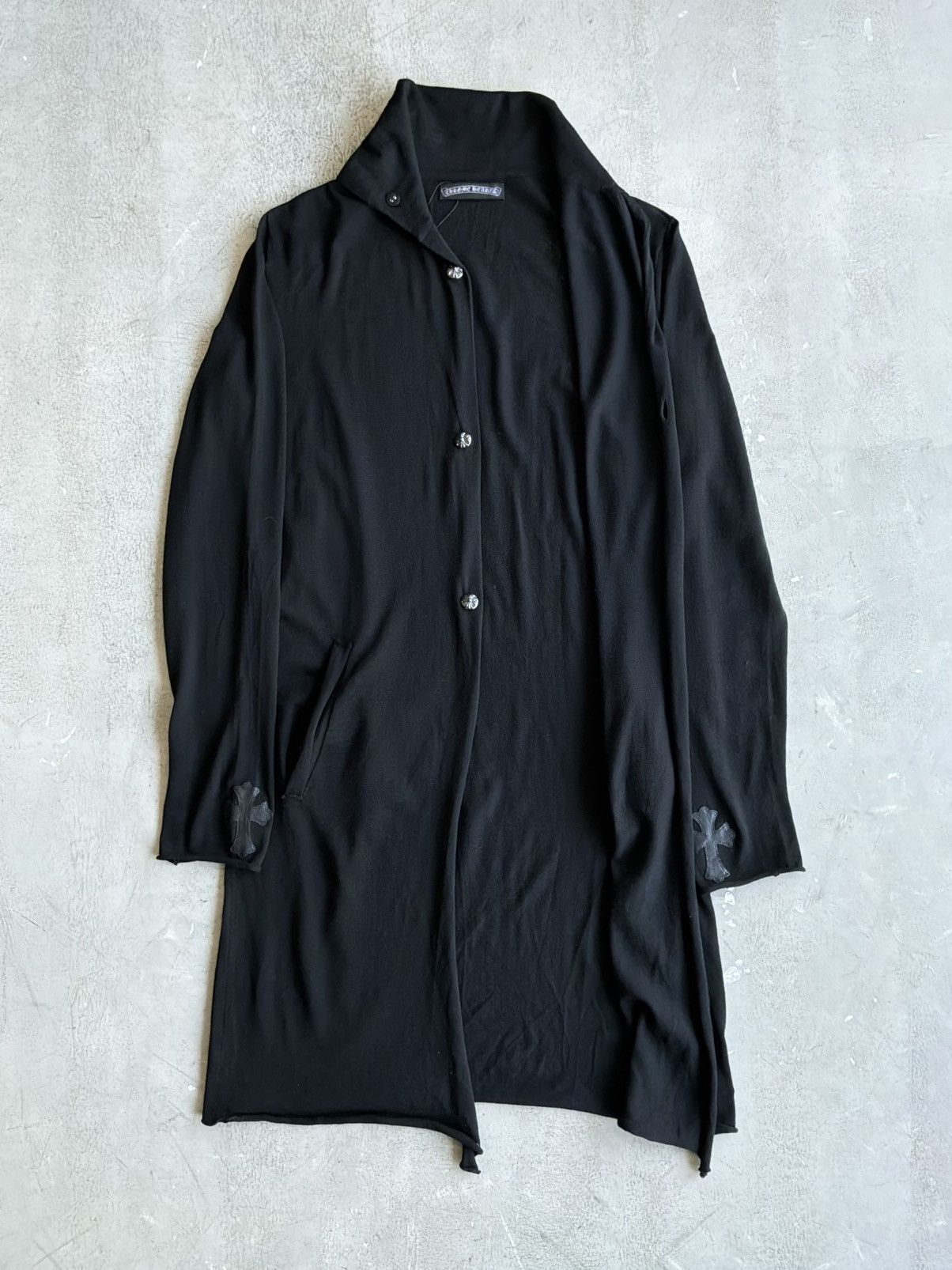 Chrome Hearts Vintage Chrome - Cross Patch Wool Turtle Neck Button Dress Size ONE SIZE - 2 Thumbnail