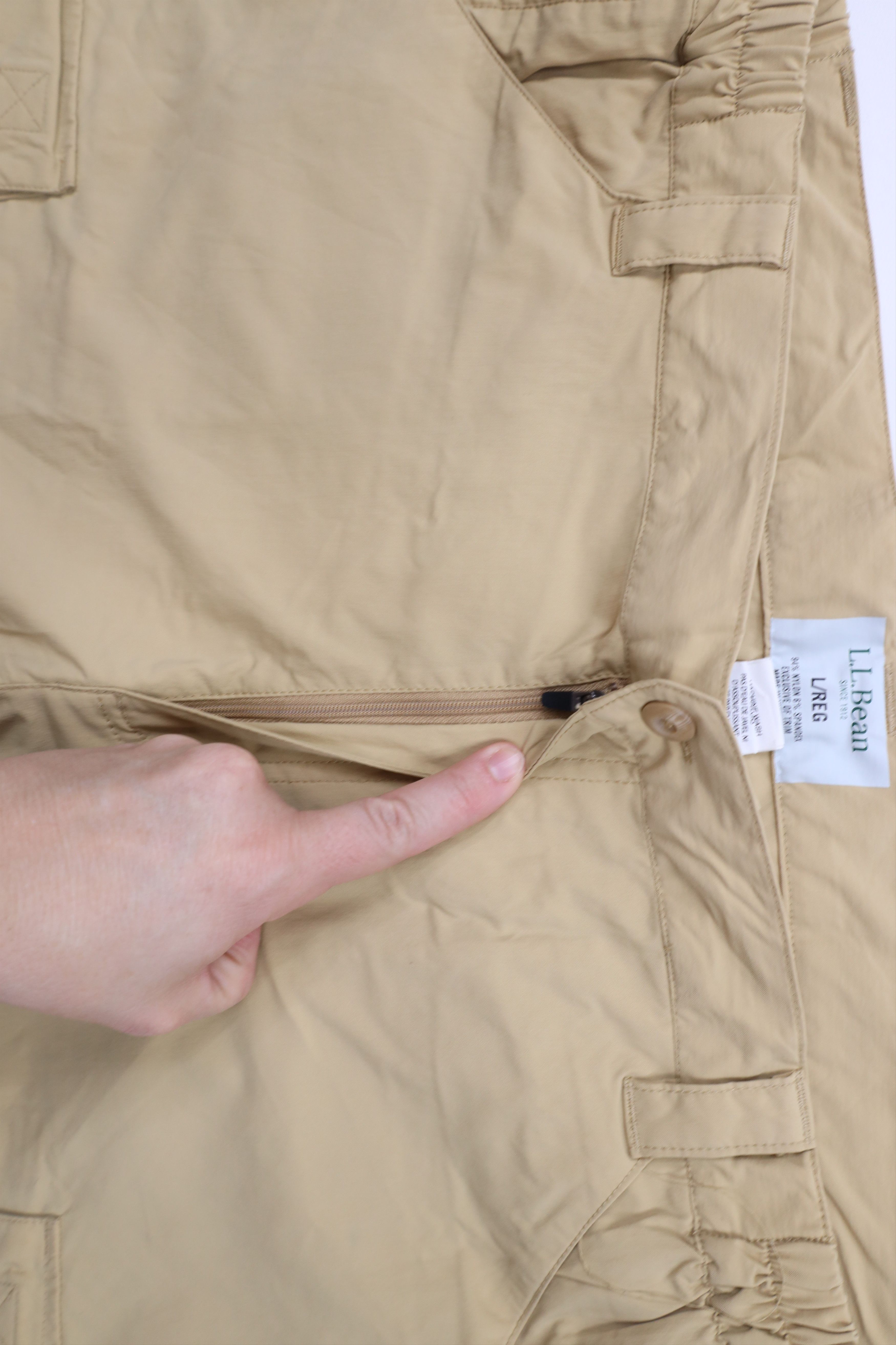 L.L. Bean × Vintage Vintage LL Bean Stretch Above Knee Hiking Cargo Shorts Beige Size US 34 / EU 50 - 5 Thumbnail