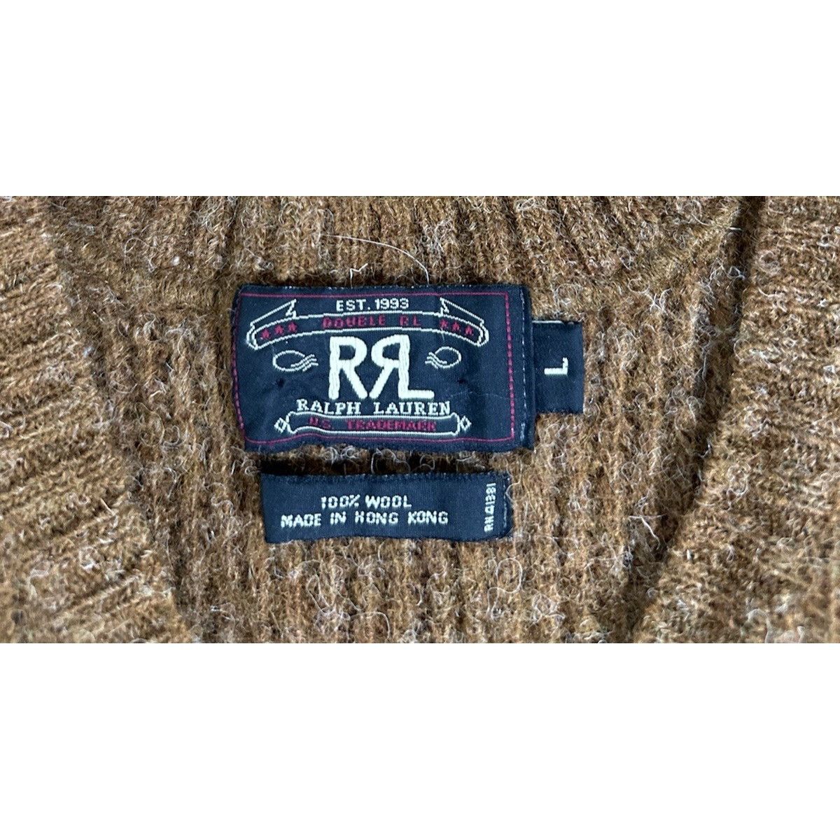 RRL Ralph Lauren Vintage RRL Ralph Lauren Double R 100% Lambswool Sweater Ves Size US L / EU 52-54 / 3 - 2 Thumbnail