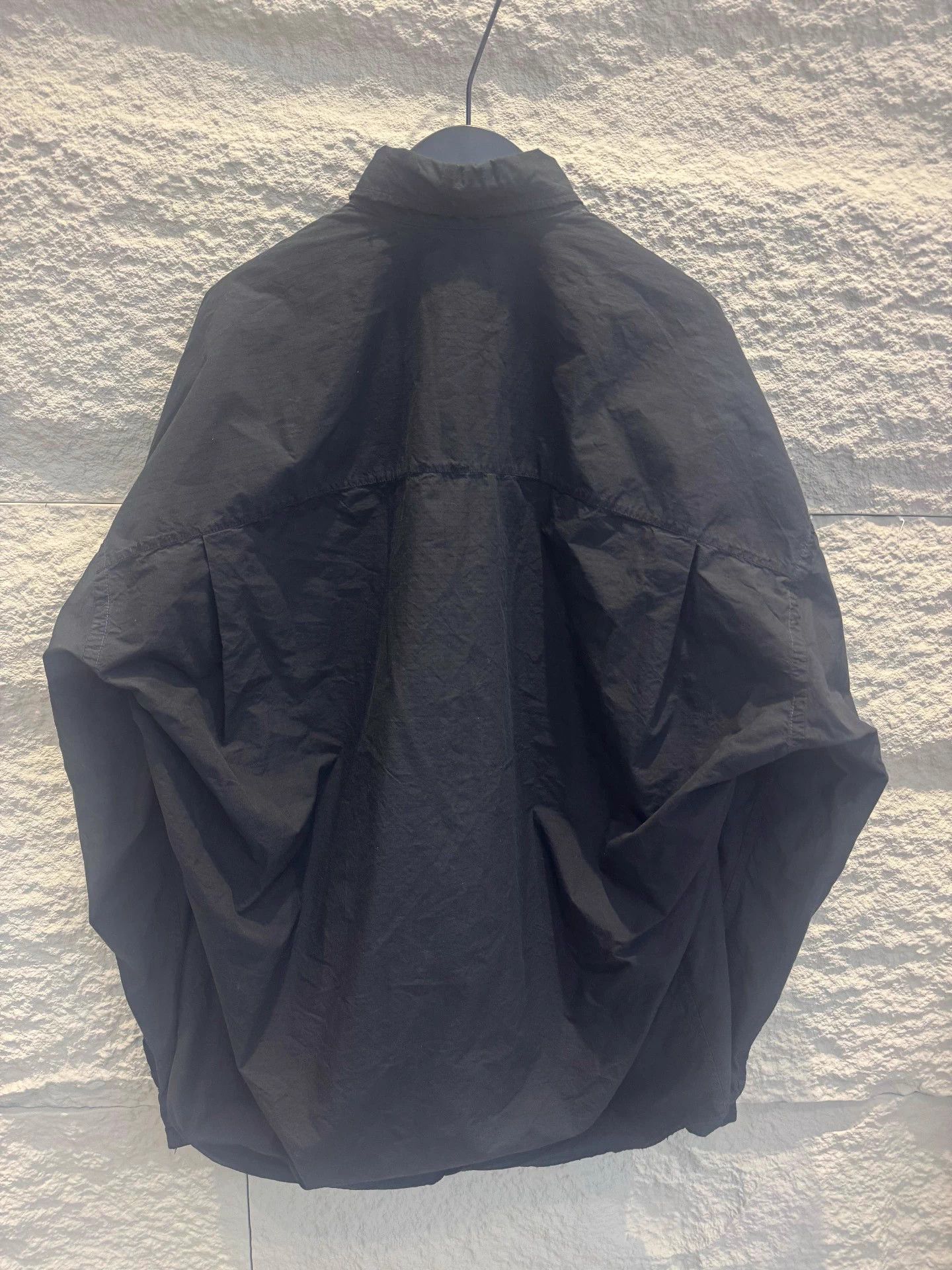 Balenciaga Balenciaga 24FW Black Distressed Oversized Shirt M Unisex Size US M / EU 48-50 / 2 - 2 Thumbnail