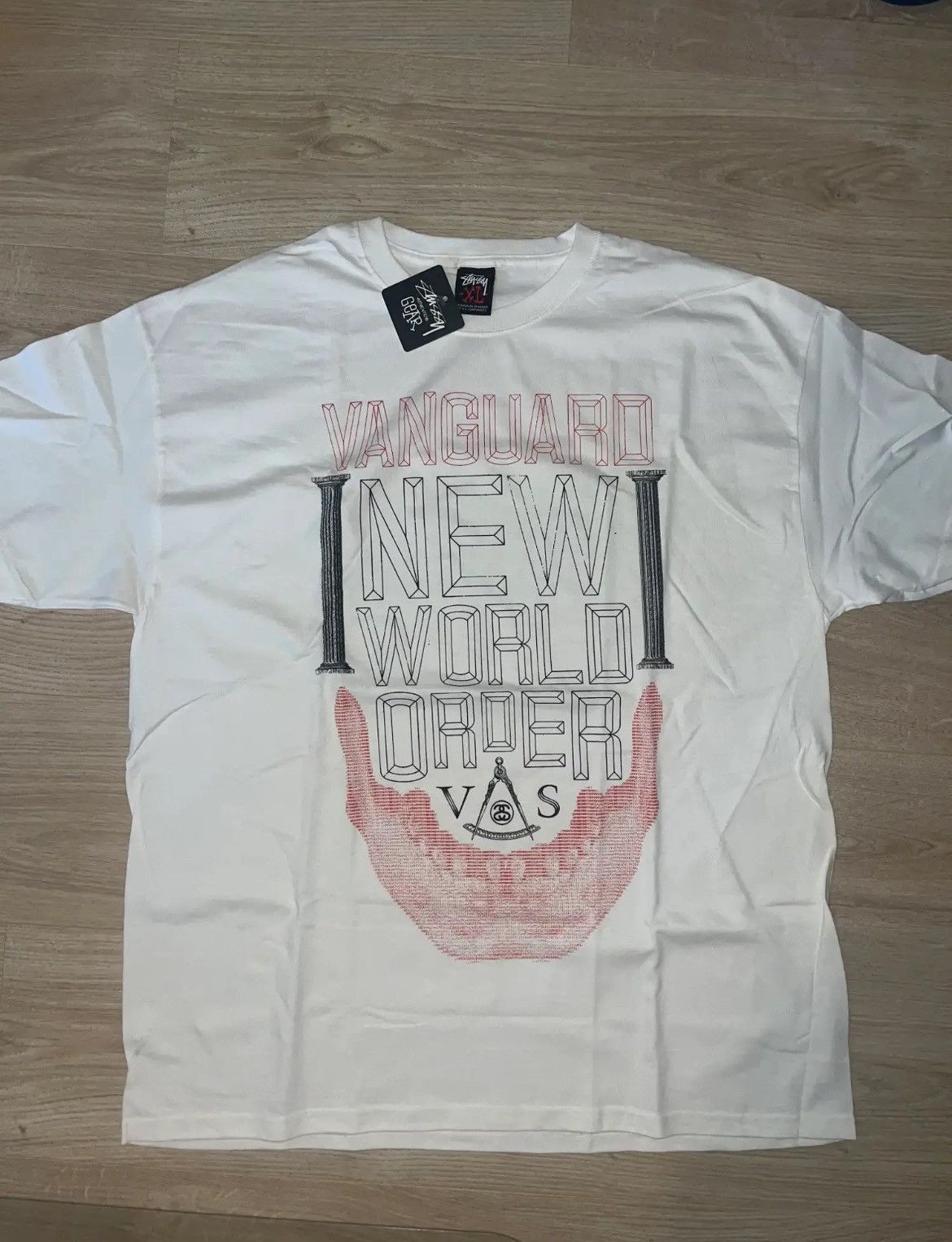 image of Stussy Archive - Vanguard Tee in White, Men's (Size XL)