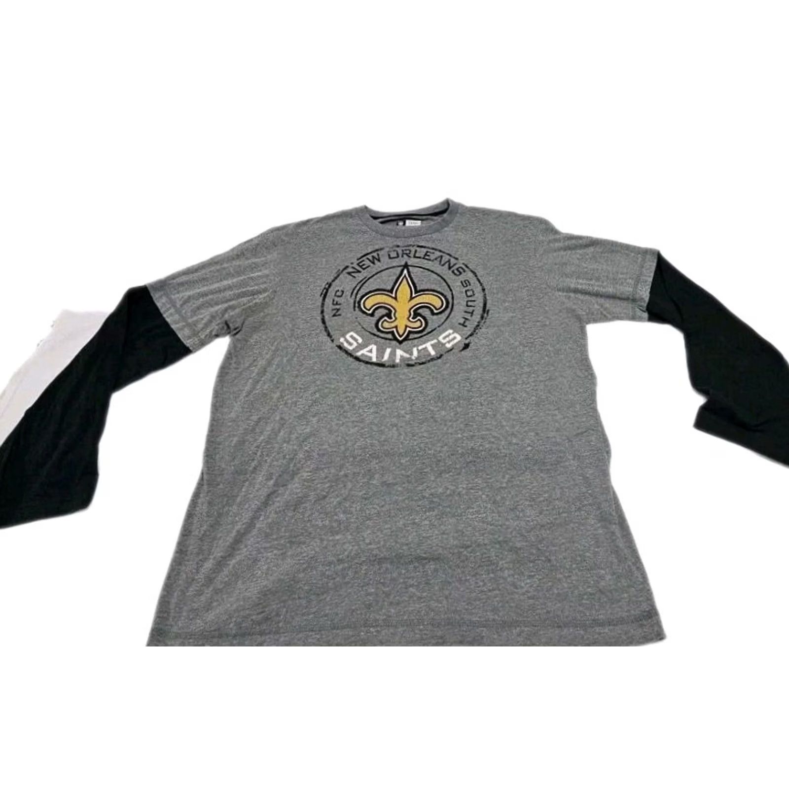 NFL NFL New Orleans Saints Long Sleeve T-Shirt Men’s L Gray Black Team Apparel Size US L / EU 52-54 / 3 - 5 Thumbnail