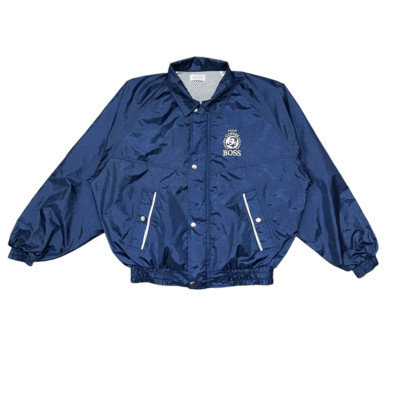 Mizuno SUNTORY COFFEE BOSS ジャケット XL Suntory BOSS Coffee Varsity Bomber Jacket Snap Button Wool