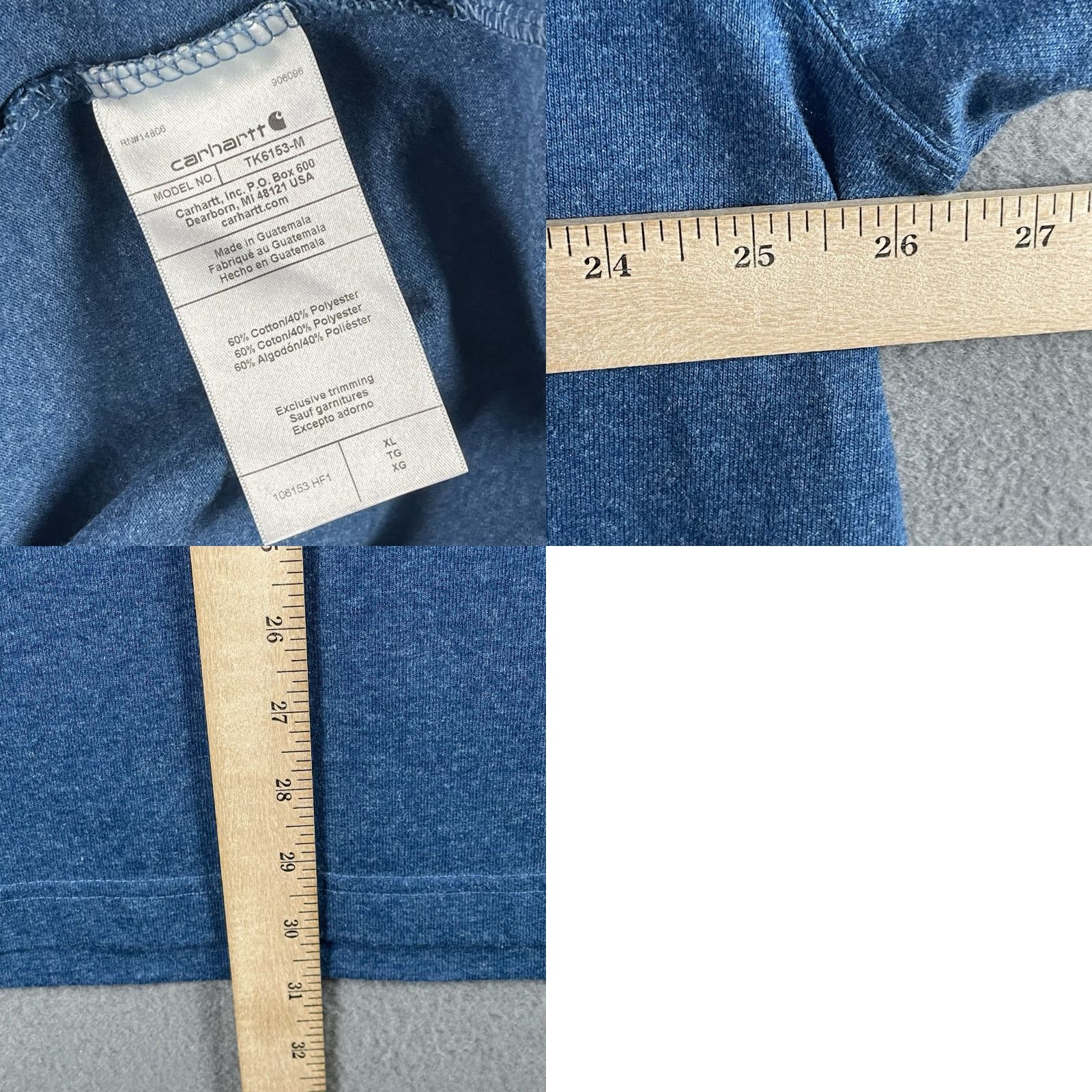 Carhartt Carhartt Made To Last T Shirt XL Indigo Blue Loose Fit Anvil Graphic TK-6153-M Mens Shirts Size US XL / EU 56 / 4 - 8 Thumbnail
