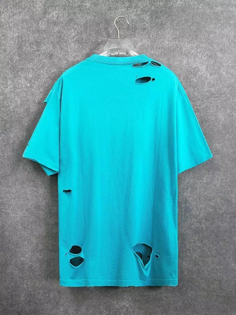 Balenciaga Balenciaga Balenciaga Distressed Round Neck Short Sleeve T Size US XXS / EU 40 - 2 Thumbnail