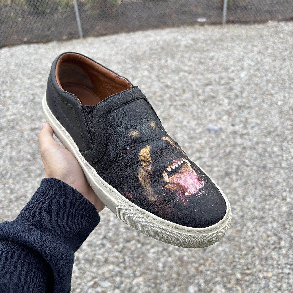 Givenchy Rottweiler slip on shoes