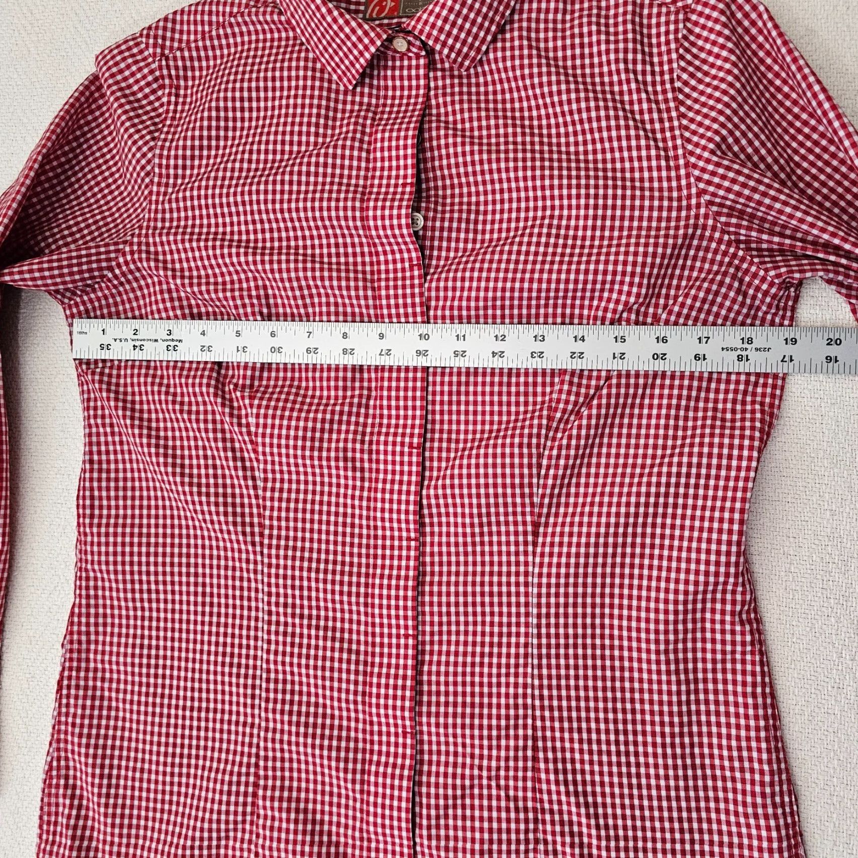 Vintage oobe Chik Fil A Uniform Shirt Women M Red White Check Button Up Style Team Size M / US 6-8 / IT 42-44 - 5 Thumbnail