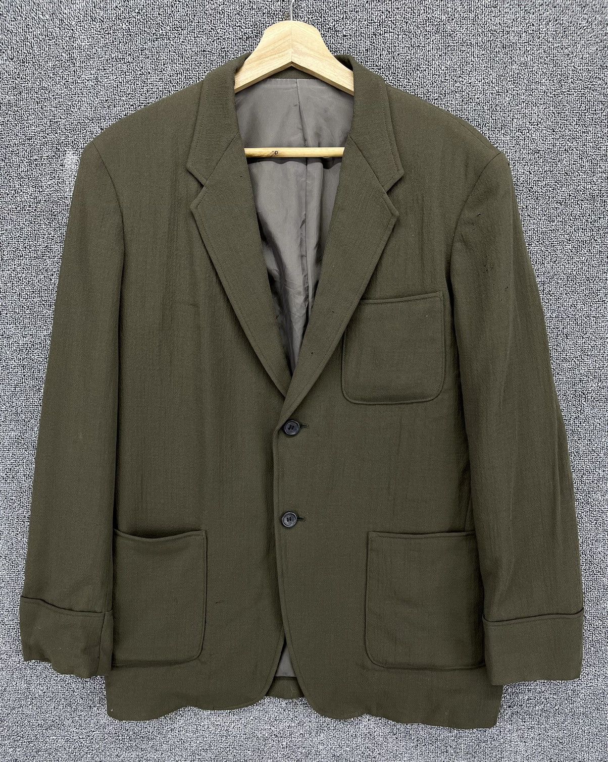 Yohji Yamamoto Vintage Yohji Yamamoto Trashed Wool Blazer Coats Jacket Size US M / EU 48-50 / 2 - 5 Thumbnail