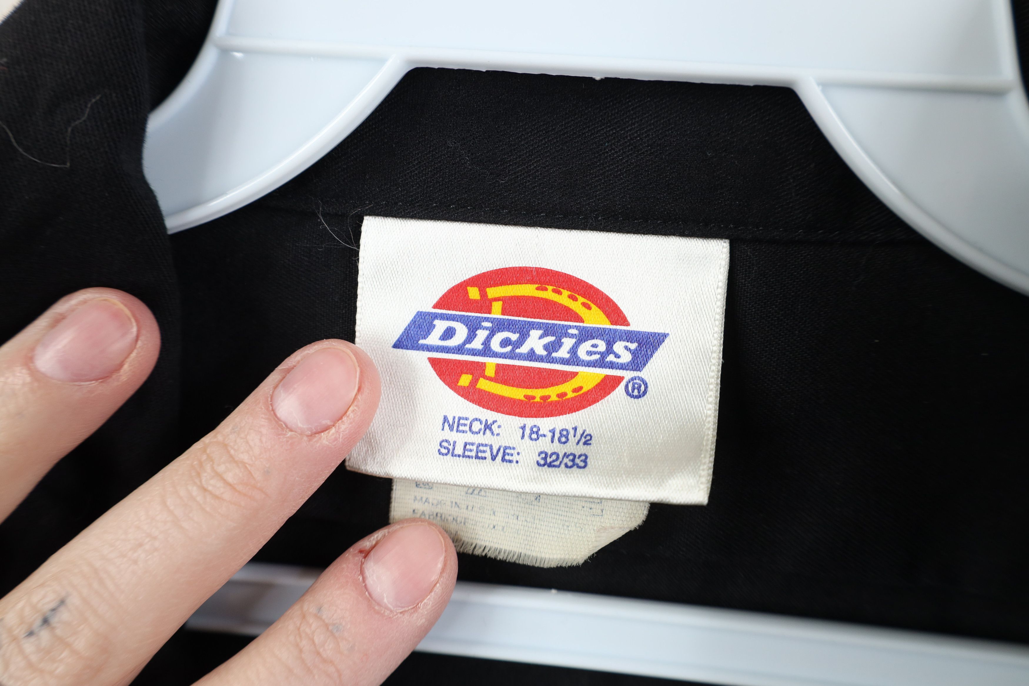 Dickies Vintage 90s Dickies Mechanic Workwear Button Shirt Black USA Size US L / EU 52-54 / 3 - 7 Thumbnail