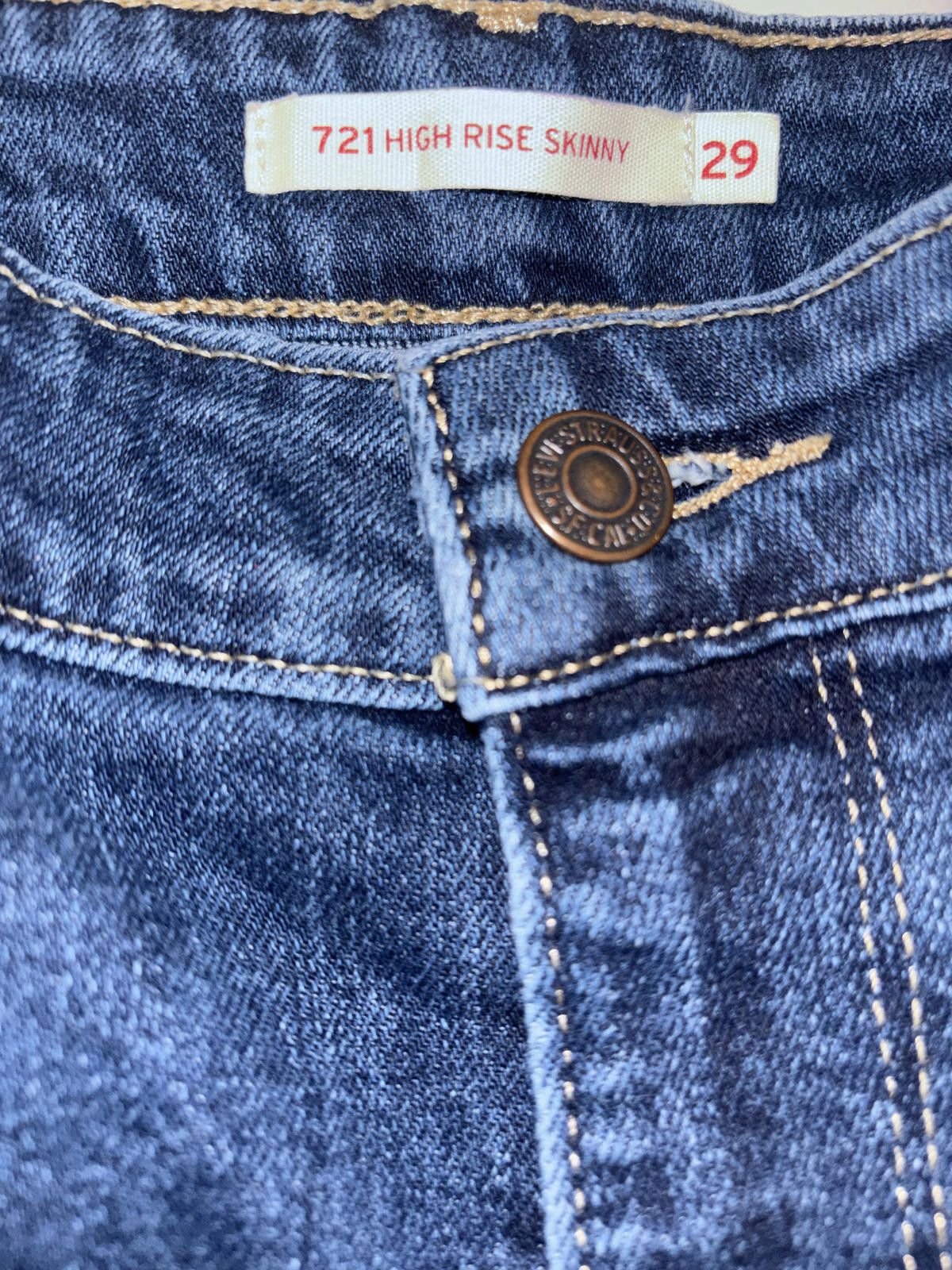 Levi's Levi's 721 High Rise Skinny Jeans Size 29 Size 29" - 2 Thumbnail