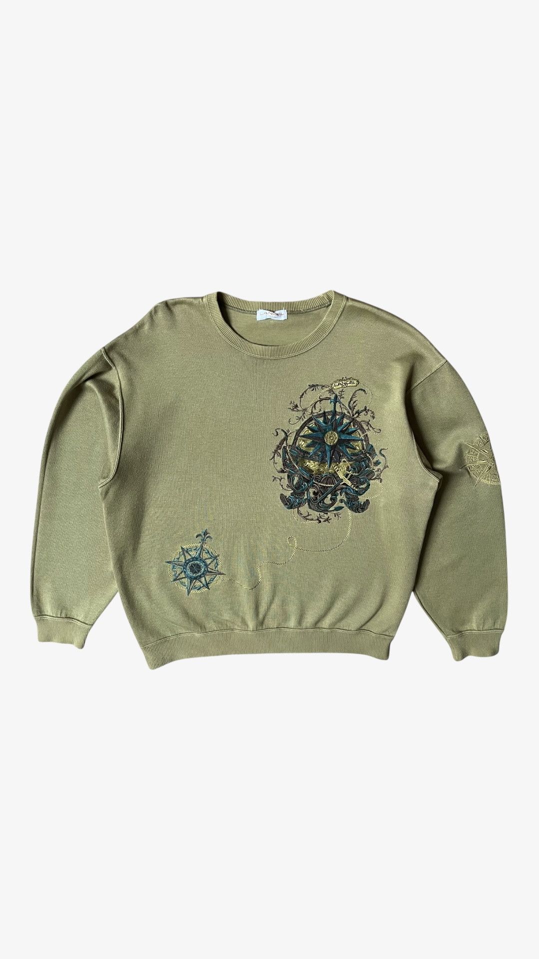 Lancel Vintage 90s Men's Lancel Paris Embroidered Green Sweatshirt Size US M / EU 48-50 / 2 - 1 Thumbnail