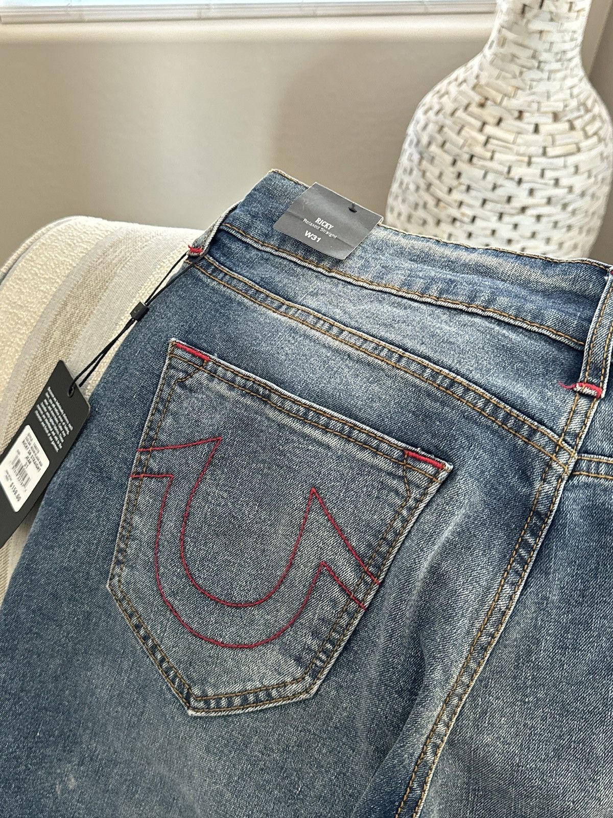 True Religion VINTAGE True Religion Red Stitch Jeans ‼️ Size US 31 - 5 Thumbnail