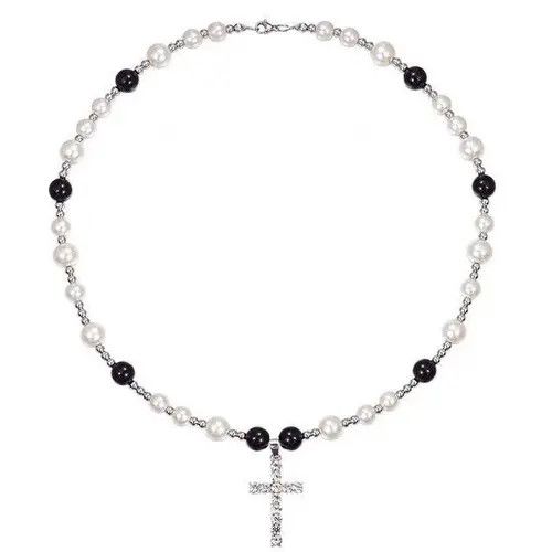 VIBE Cross Stacked Beaded Necklace, Cross Layered Necklace Size ONE SIZE - 8 Thumbnail