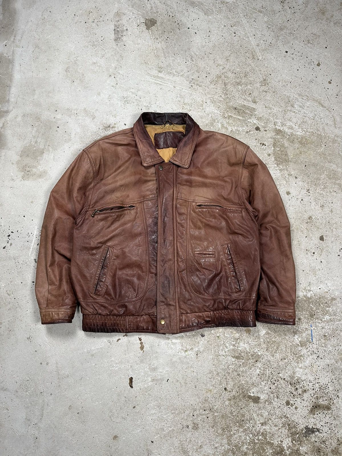 Bomber Jacket × Leather Jacket × Vintage ‼️ Vintage 90s 