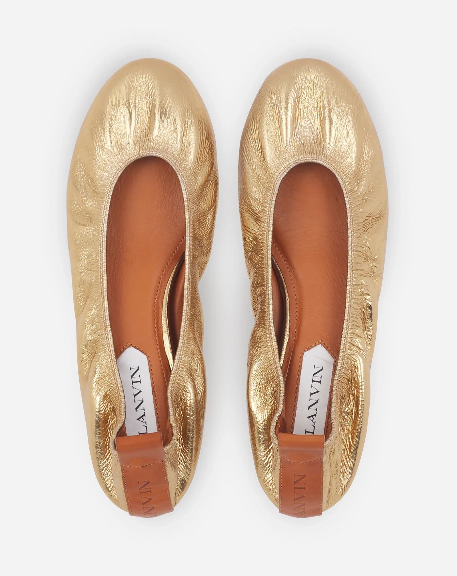 Lanvin o1w1db10226 Ballerina Flats in Gold Size US 9 / IT 39 - 4 Thumbnail