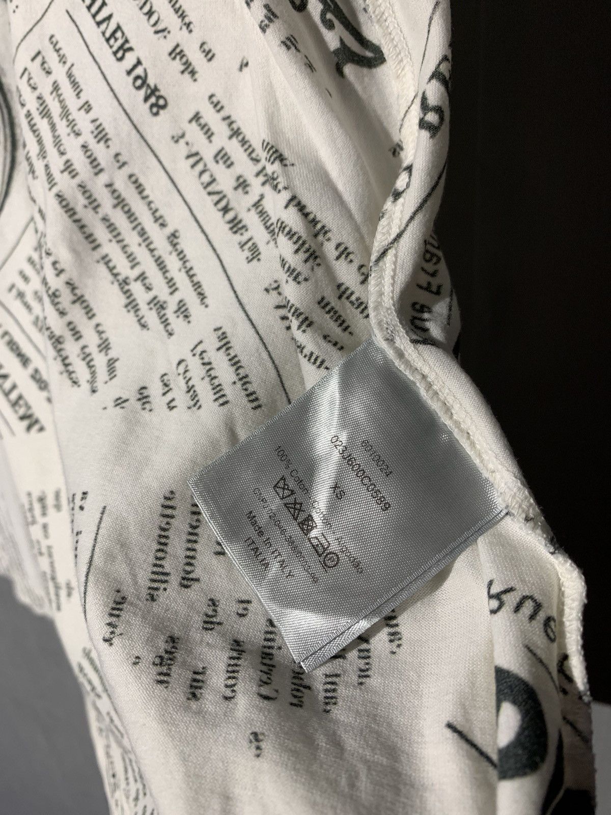Dior Dior x Daniel Arsham Newspaper Print Tee Beige White Size US M / EU 48-50 / 2 - 6 Thumbnail