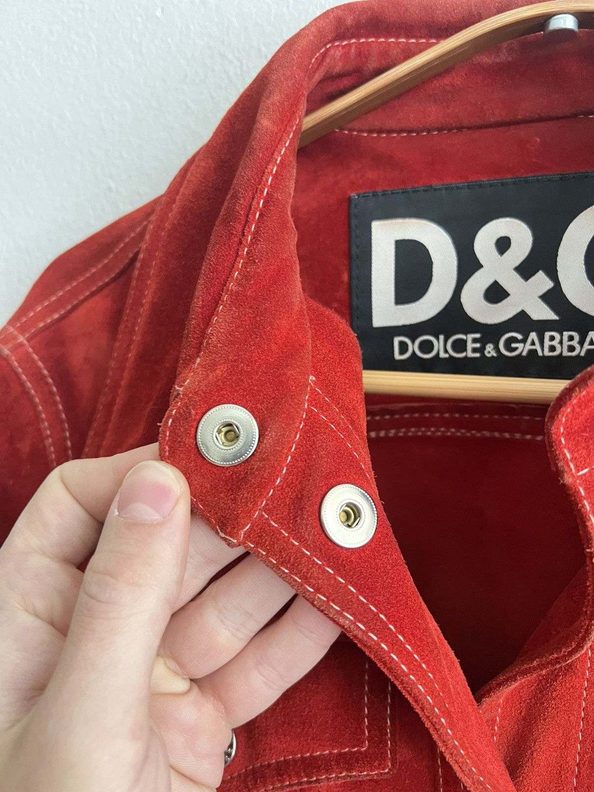 Dolce & Gabbana Vintage Dolce & Gabbana suede button up jacket Size L / US 10 / IT 46 - 5 Thumbnail