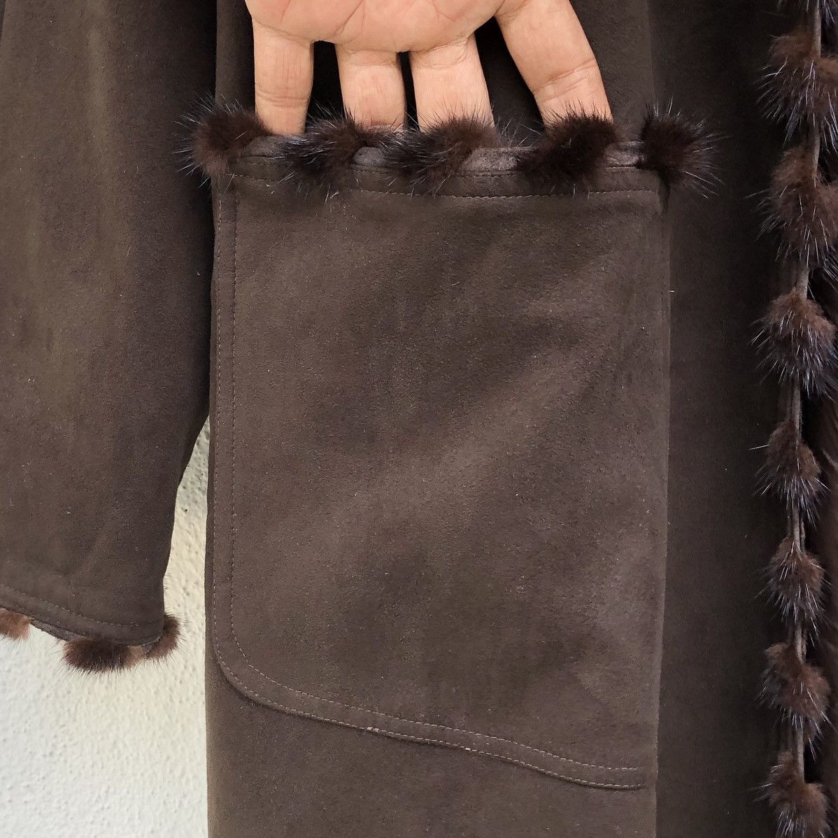 Japanese Brand Lamous Ondine Faux Suede Winter Hoodie Jacket Size XL / US 12-14 / IT 48-50 - 3 Thumbnail