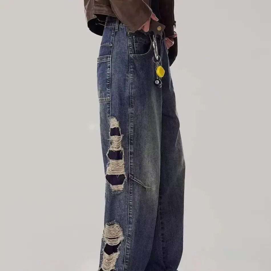Japanese Brand Loose and ripped jeans Size US 32 / EU 48 - 2 Thumbnail