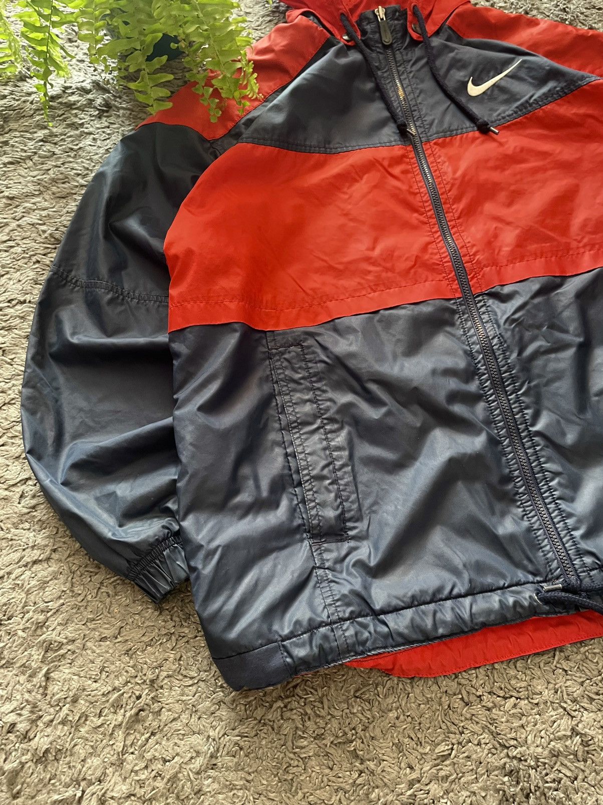 Nike × Vintage 90s Nike Vintage Light Jacket Streetwear Big Logo Swoosh Size US L / EU 52-54 / 3 - 15 Thumbnail