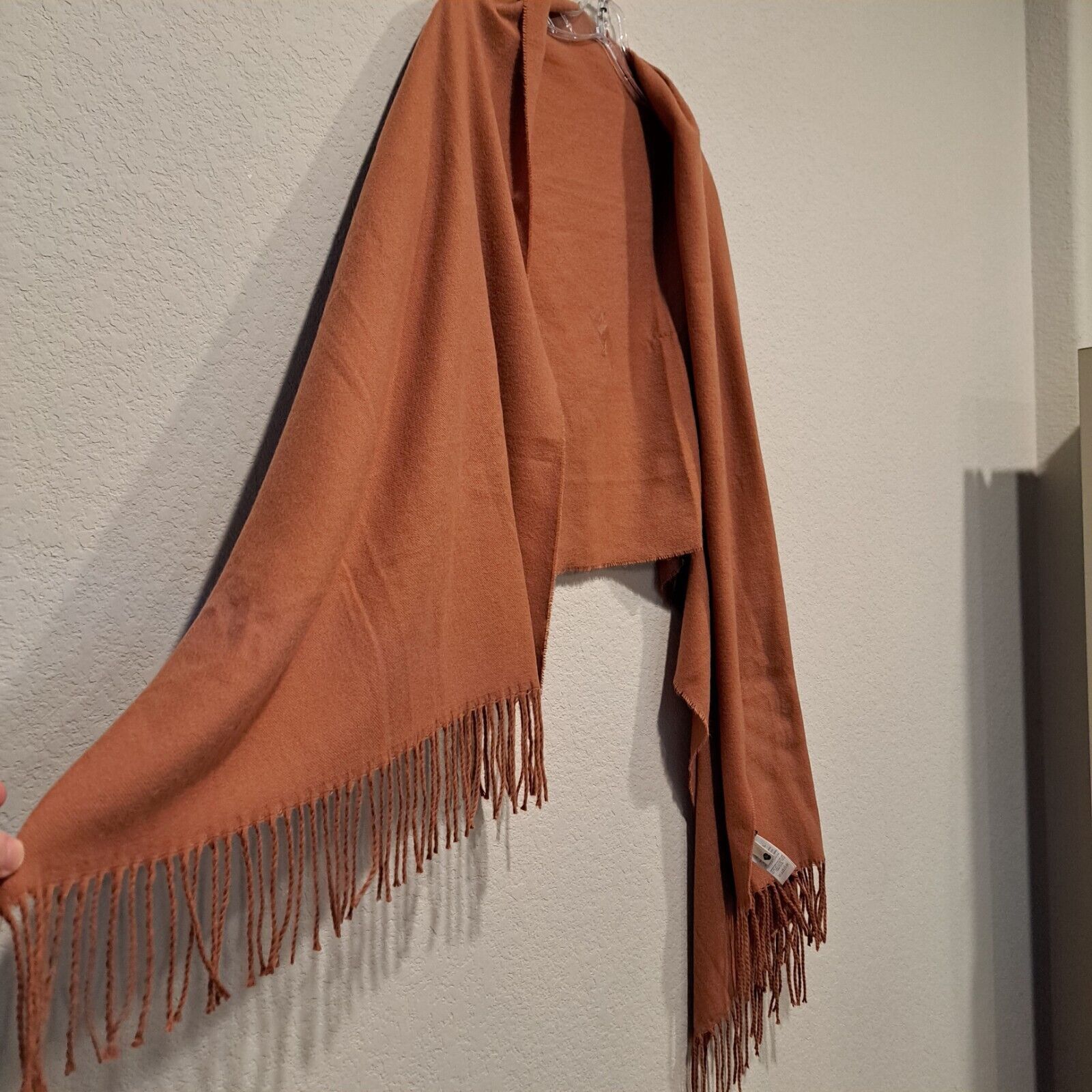 Madewell Madewell 100% Recycled Polyester Fringe Scarf Brown 73"×27" Size ONE SIZE - 11 Thumbnail