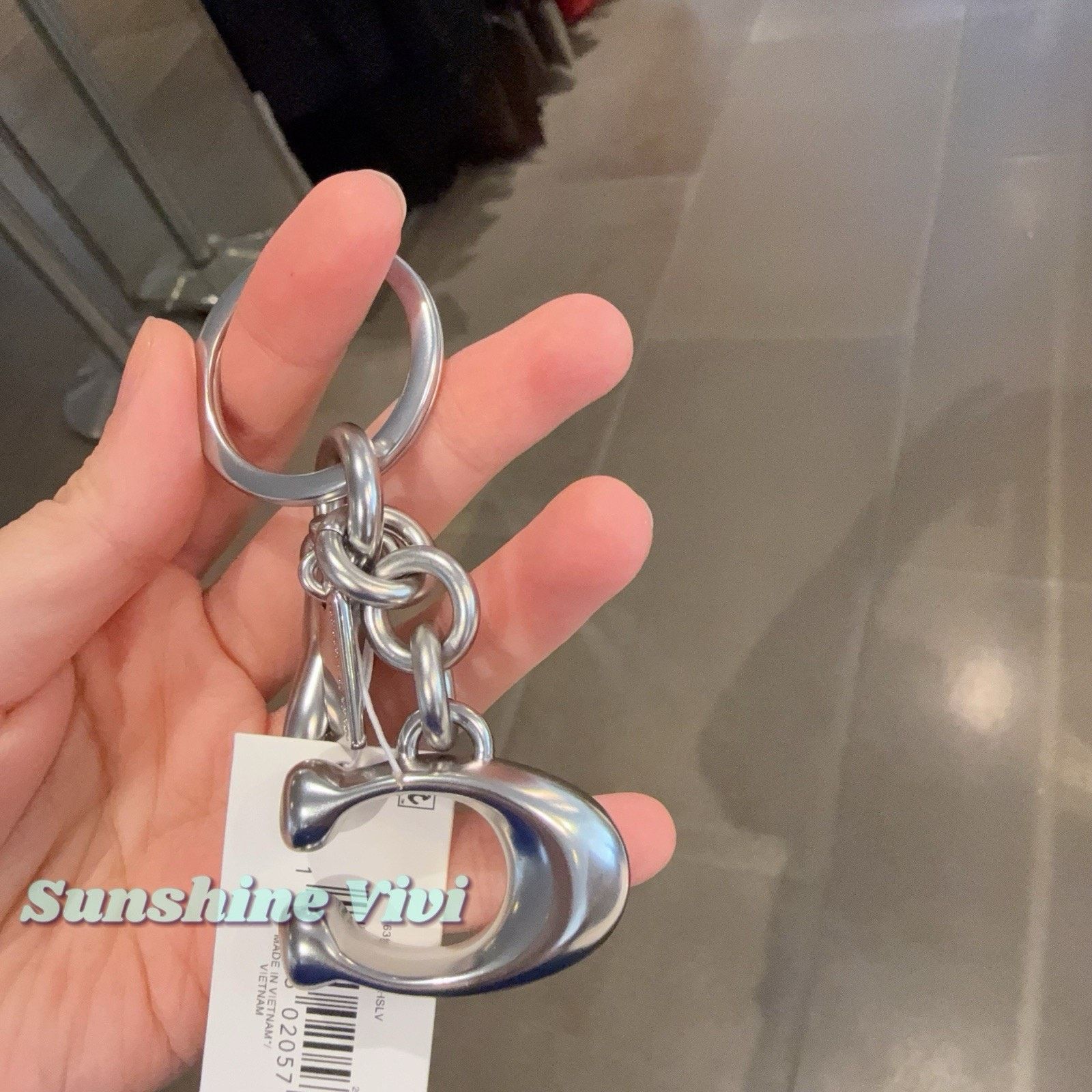 Coach NWT Coach Solid Signature C Bag Charm Keychain Key Fob 1635 Size ONE SIZE - 4 Thumbnail