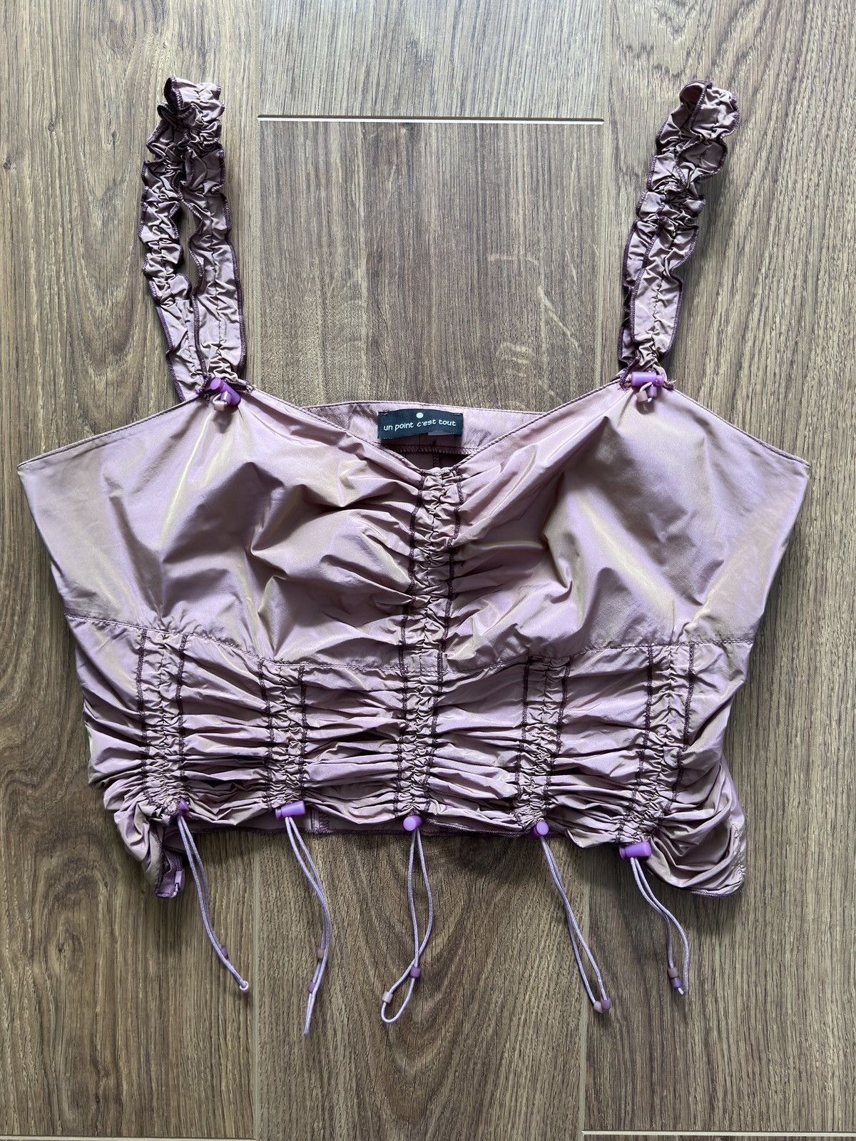 Beauty Beast × If Six Was Nine × Vintage Vintage Nylon Peach Adjustable Tank-Top Size M / US 6-8 / IT 42-44 - 4 Thumbnail