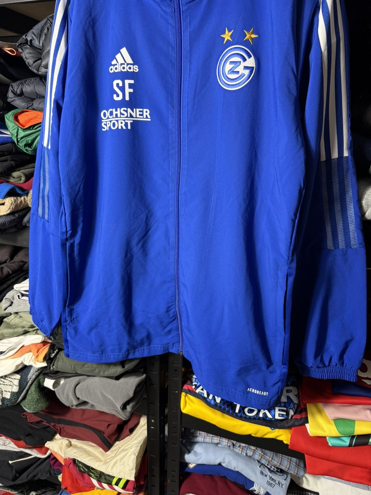 Adidas Adidas Grasshopper Zurich Jacket Blue Football Soccer Zip Size US M / EU 48-50 / 2 - 3 Thumbnail
