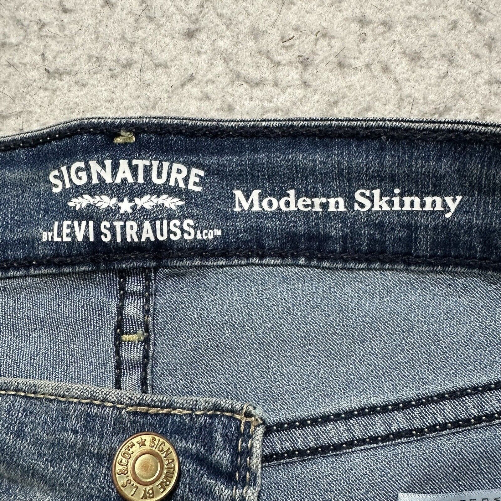 Levi's Levi's Signature 8 (29x29) Skinny Denim Distress Blue Jeans Size 30" / US 8 / IT 44 - 5 Thumbnail