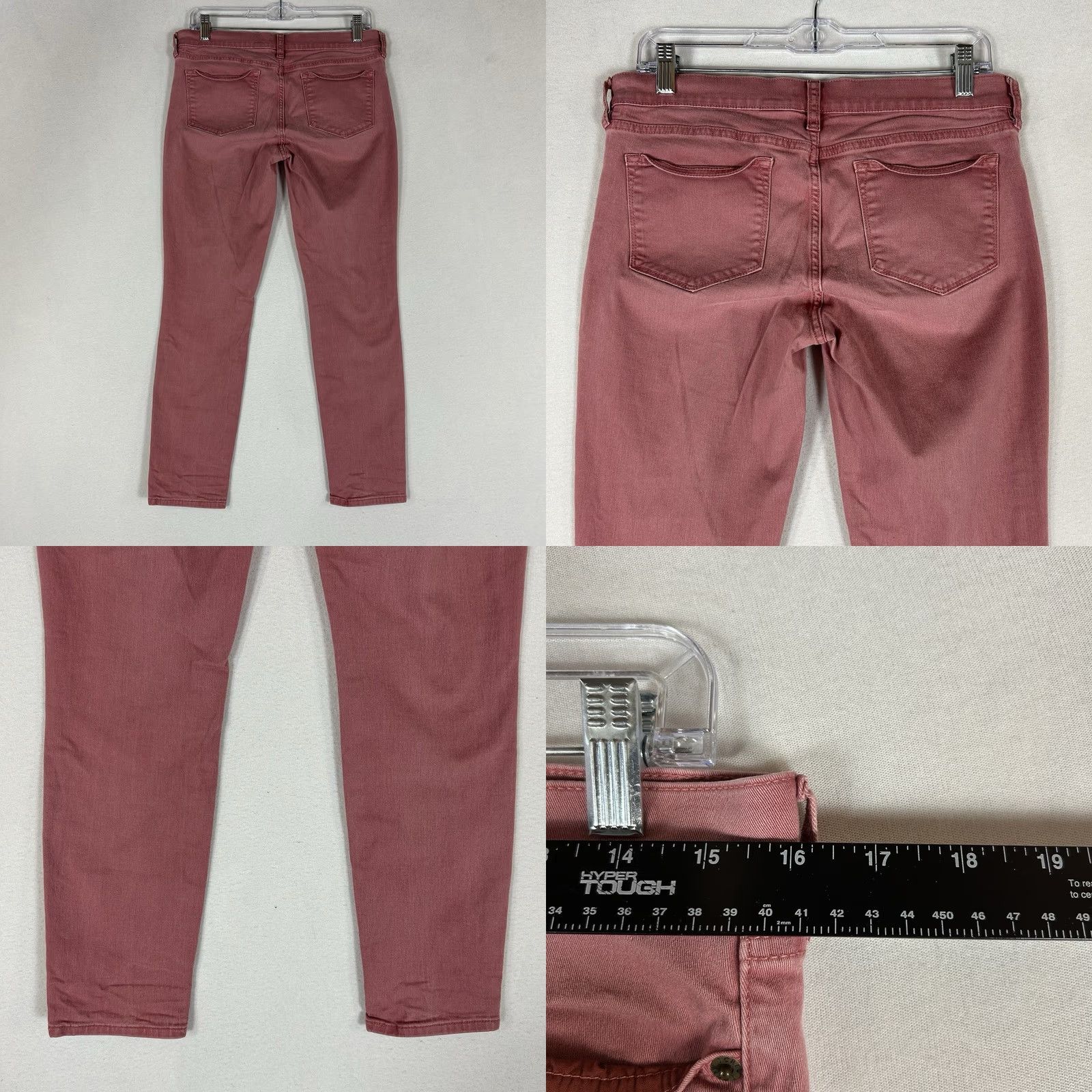J.Crew J.CREW Skinny Jeans Women's 29 Red Denim Stretch Mid Rise Casual Size 29" - 8 Thumbnail
