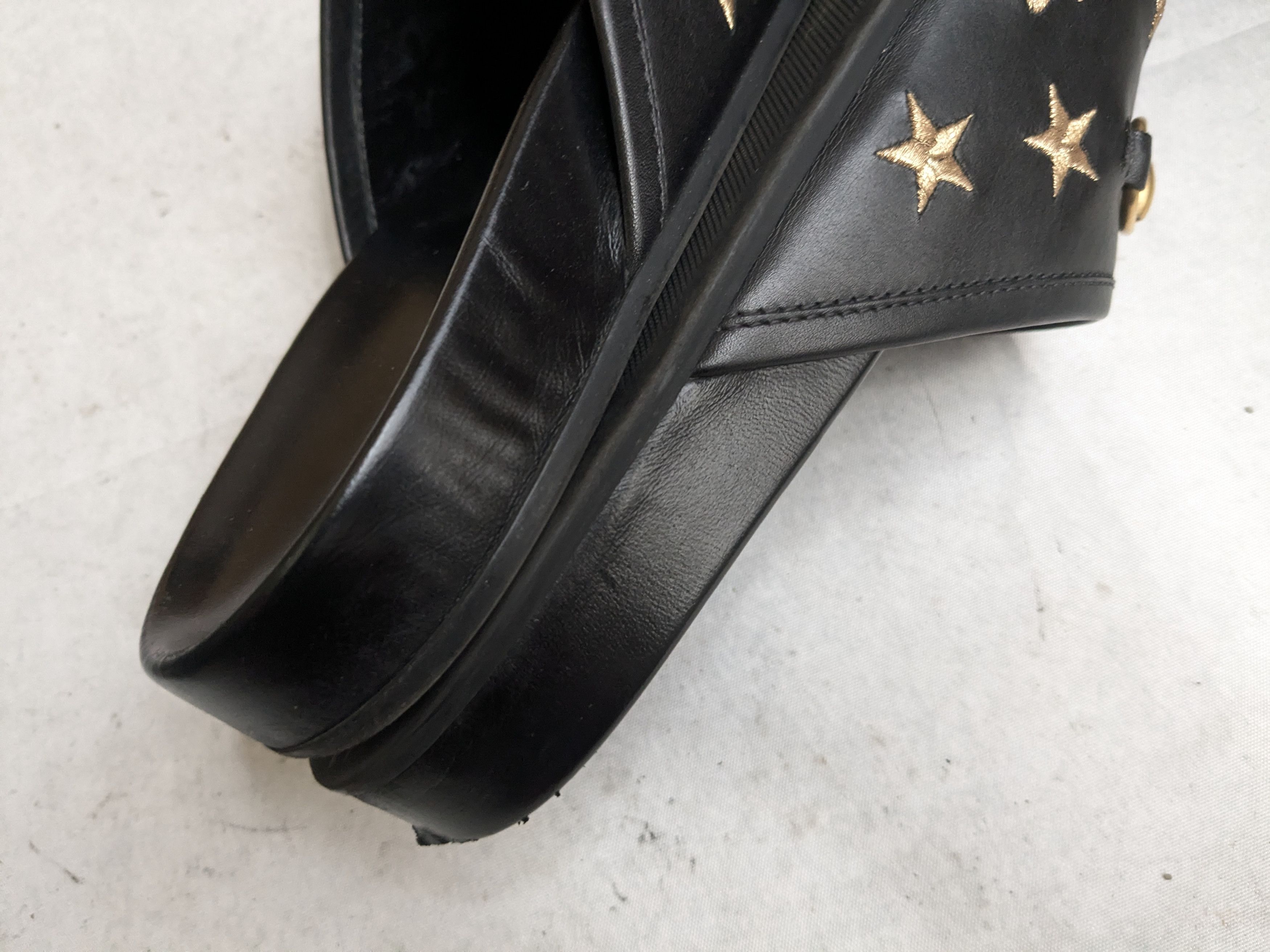Gucci Gucci Horsebit Loafers Mules Black 9.5 Gold Stars Bees Size US 9.5 / EU 42-43 - 11 Thumbnail