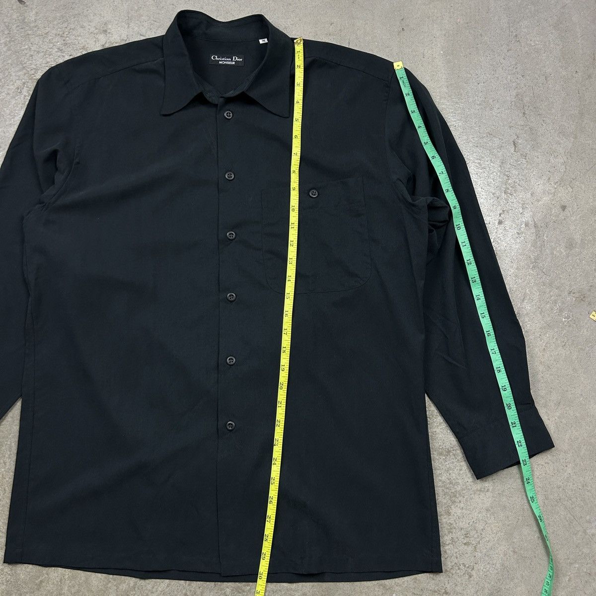Christian Dior Monsieur × Vintage 1990s Christian Dior Monsieur - Black Shirt Size US L / EU 52-54 / 3 - 10 Thumbnail