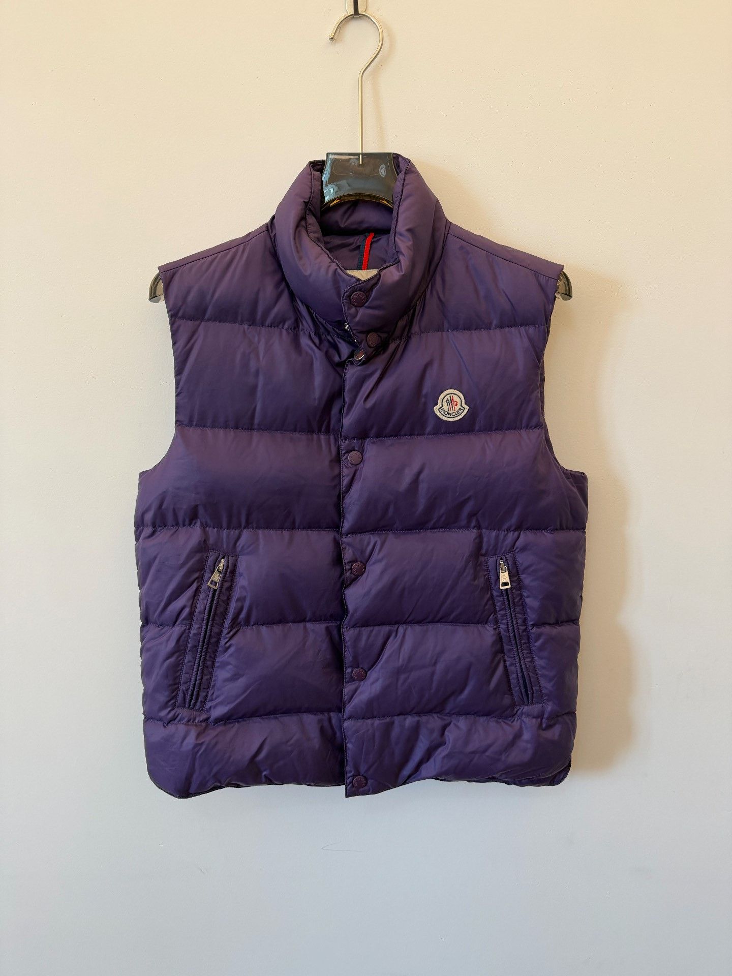 Moncler Moncler Lightweight Down Purple Vest 1 Men Size US XS / EU 42 / 0 - 1 Thumbnail