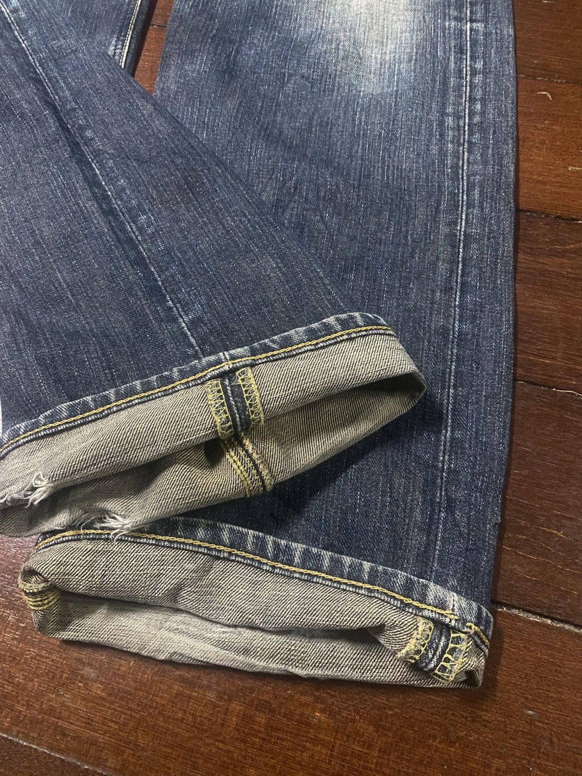 Lee VINTAGE LEE RIDERS SELVEDGE RUSTY MUDWASH DISTRESSED DENIM Size US 35 - 12 Thumbnail
