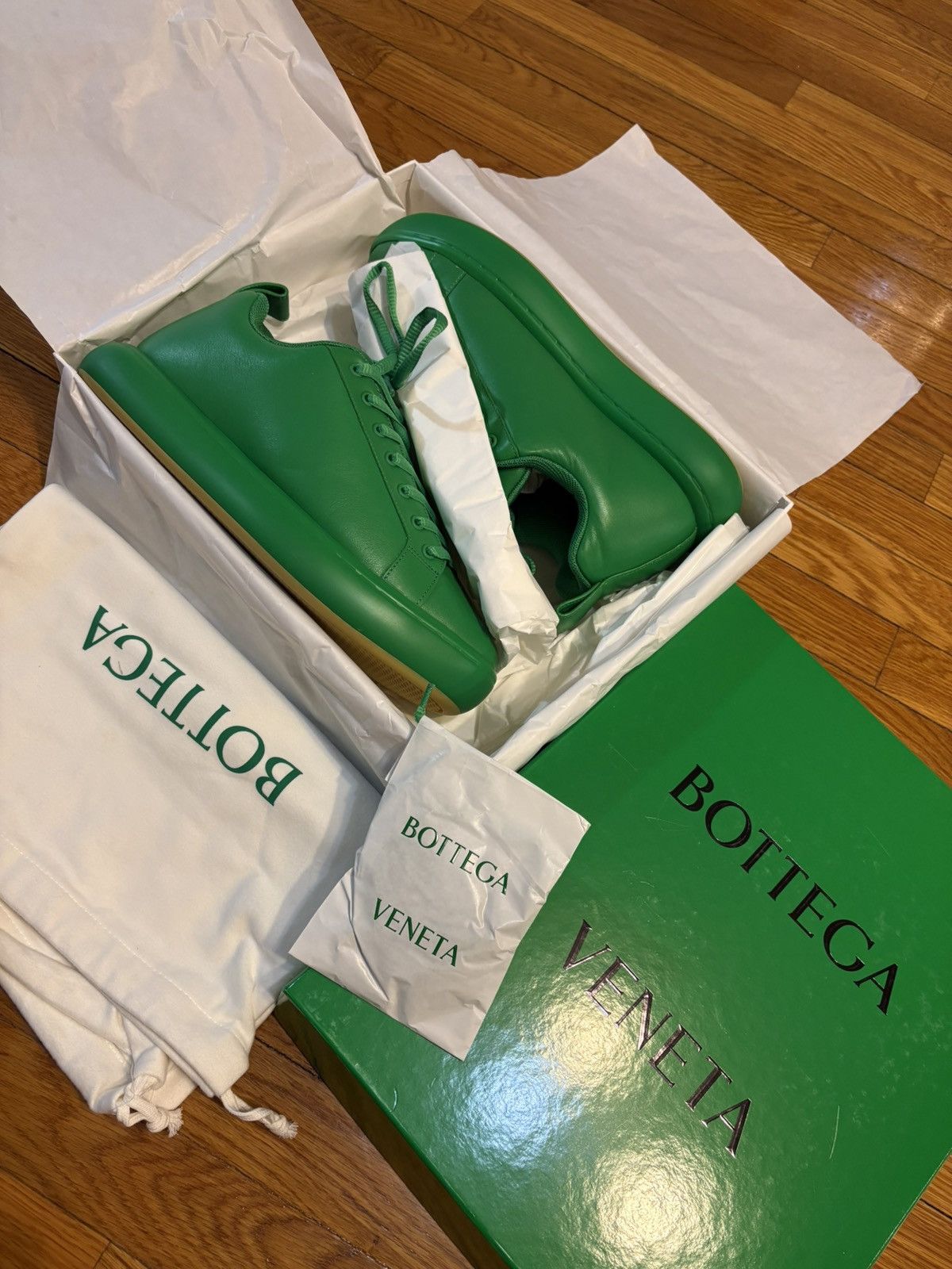 Bottega Veneta Bottega Green Pillow Sneaker Leather. Size US 10.5 / EU 43-44 - 3 Thumbnail