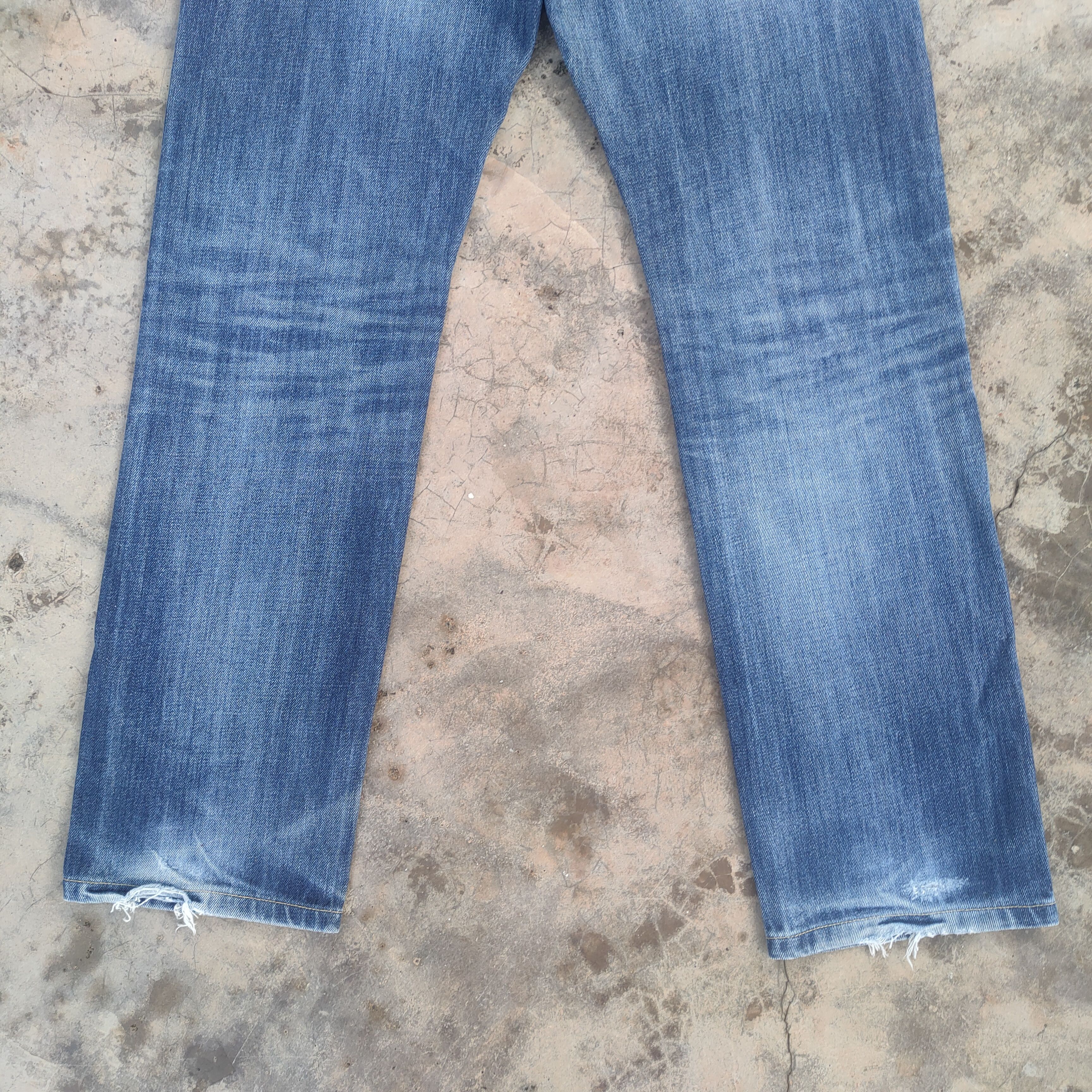 Japanese Brand Vintage japanese faded ripped jeans denim pants Size US 31 - 11 Thumbnail
