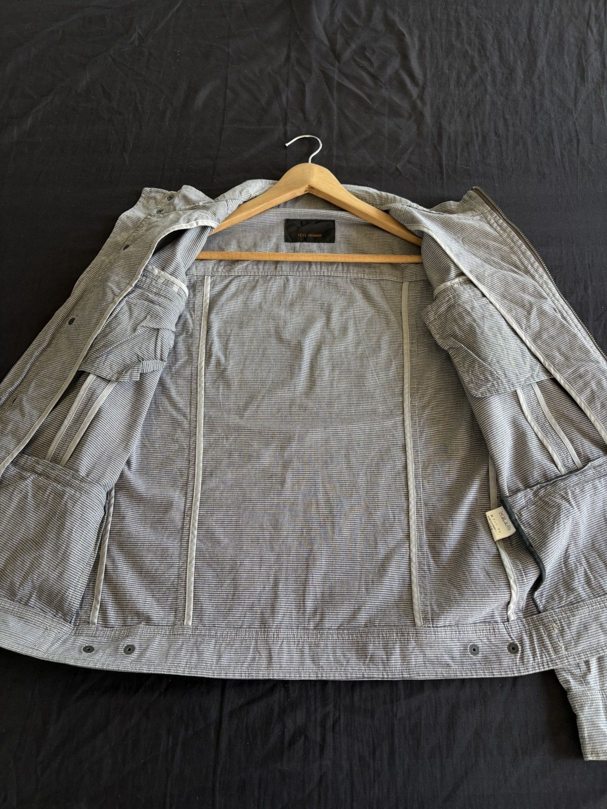 Tete Homme Tete Homme Issey Miyake Racer Plaid Pattern Jacket Size US L / EU 52-54 / 3 - 3 Thumbnail