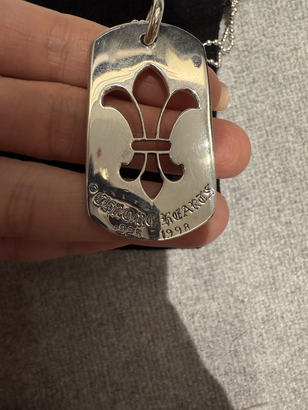 Chrome Hearts Chrome Hearts Fleur Dog Tag Necklace Size ONE SIZE - 4 Thumbnail