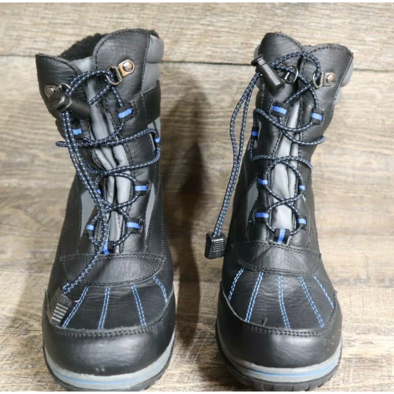 Vintage Totes Winter Waterproof Insulated Boots Men’s 6 Faux Fur-Lined Black Snow Boot Mens 6 Boots Winter Black Totes Indoor Outdoor Size US 6 / EU 39 - 3 Thumbnail