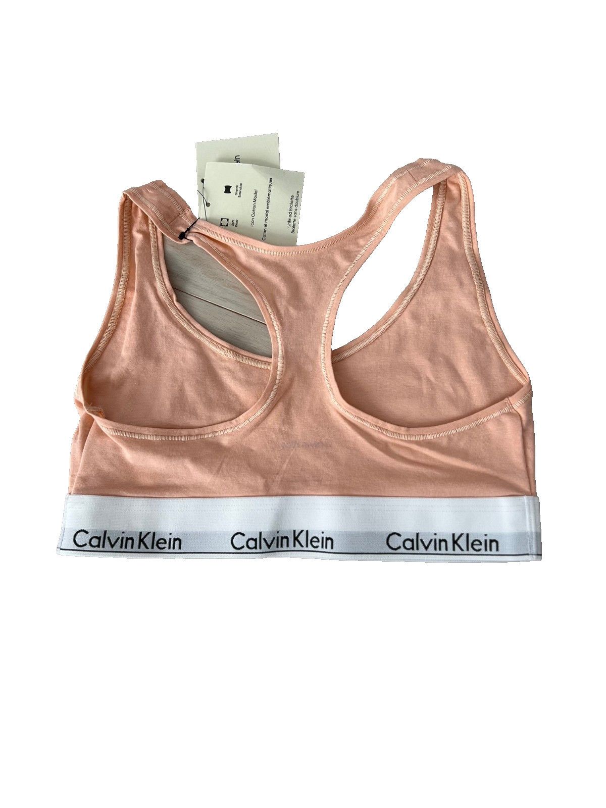 Calvin Klein Calvin Klein CK Unlined Bralette Coral Almond ( L ) Size L / US 10 / IT 46 - 4 Thumbnail