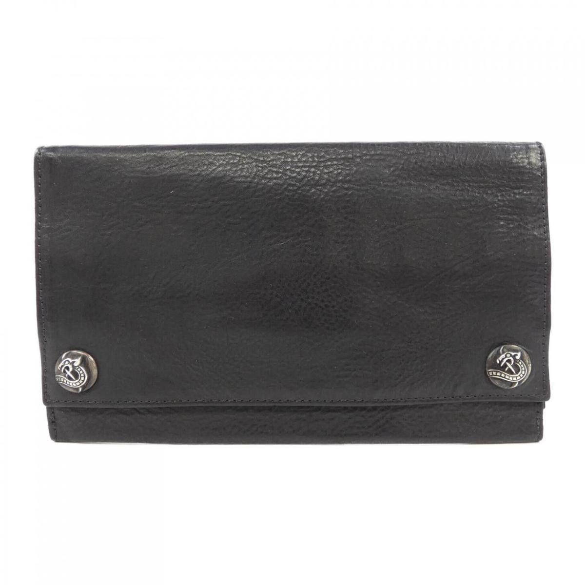 Chrome Hearts Rare Chrome Hearts 2 Zip Celtic Snap Wallet Black