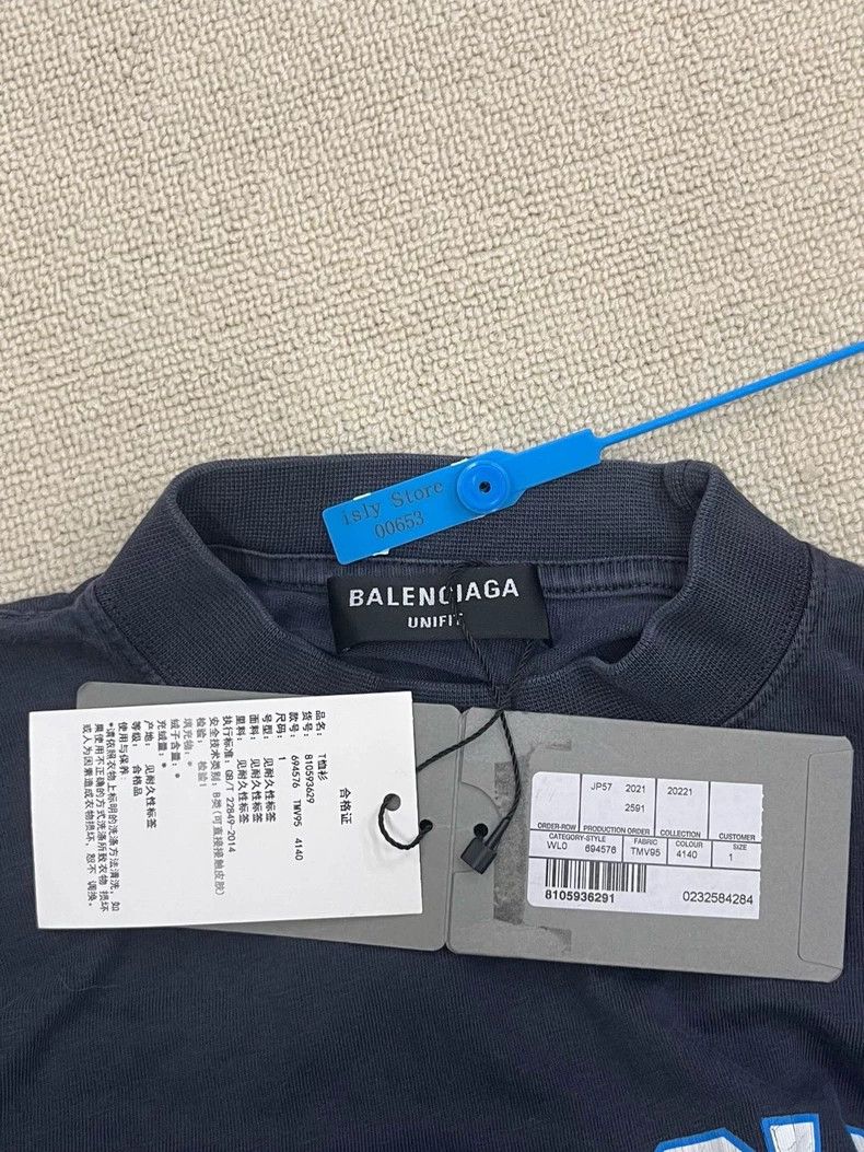 Balenciaga Balenciaga Wheat Spike Needle Logo Printed Logo on Chest L Size S / US 4 / IT 40 - 4 Thumbnail